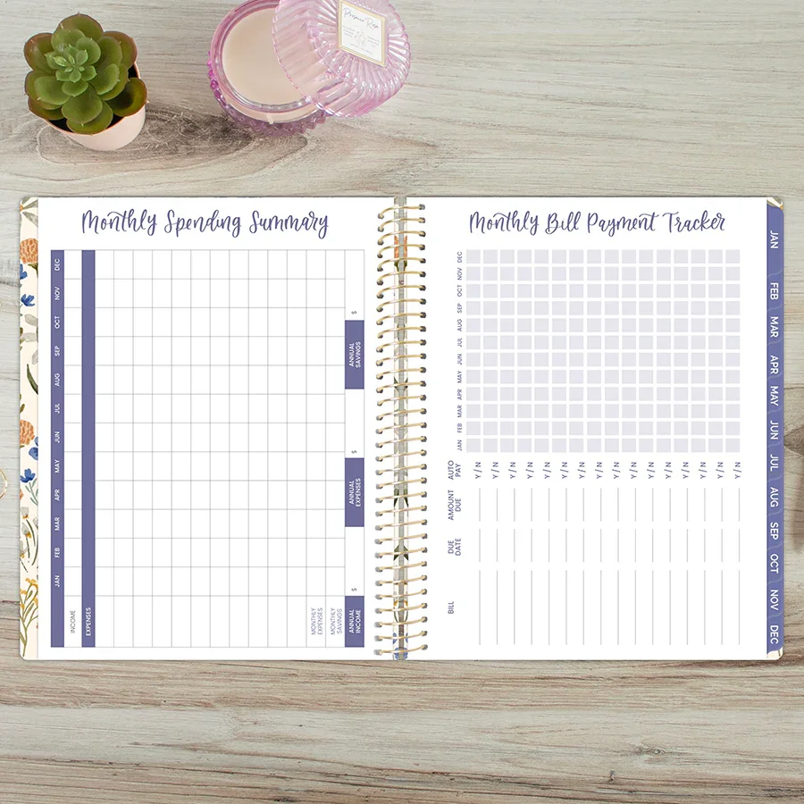 2026 Hard Cover Planner, 8.5" x 11", Whimsical Wildflowers - Image 19