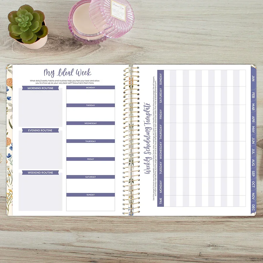 2026 Hard Cover Planner, 8.5" x 11", Whimsical Wildflowers - Image 21