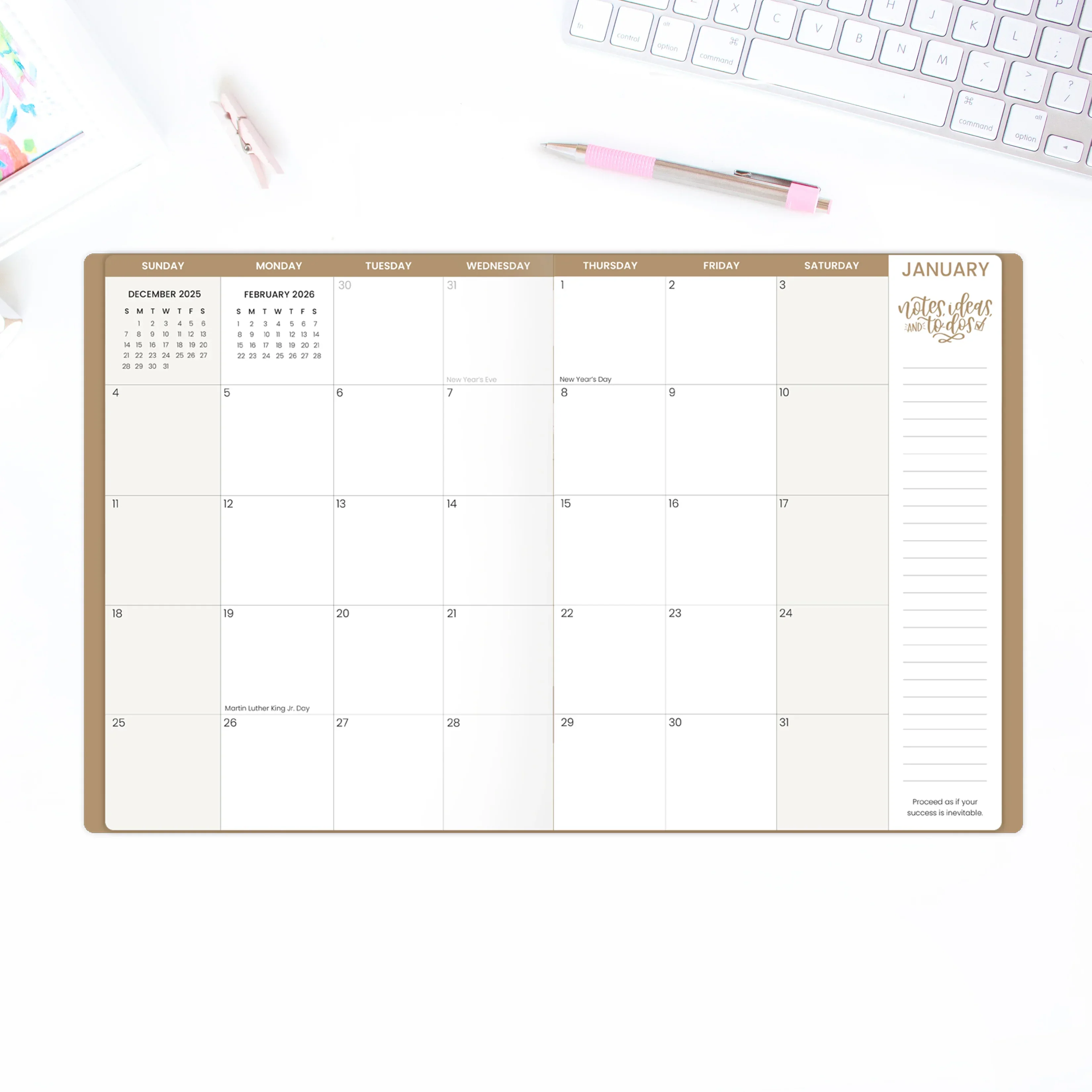 2026 Monthly Planner, 9" x 12", Garden Party - Image 15