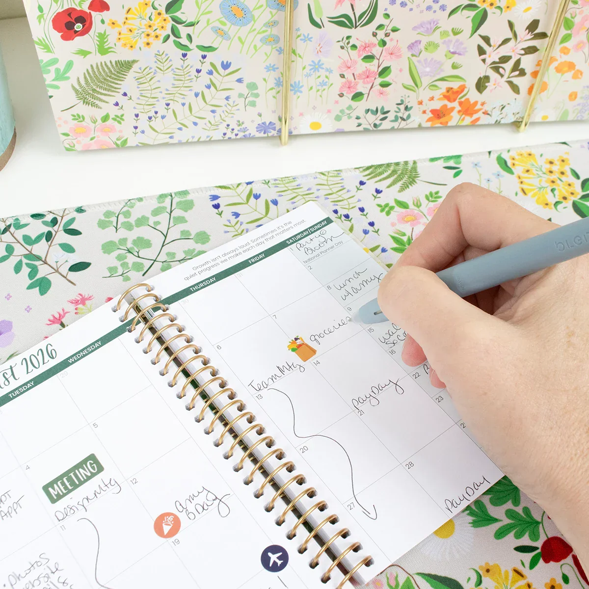2026 Soft Cover Planner, 4" x 6", Eucalyptus, White - Image 11