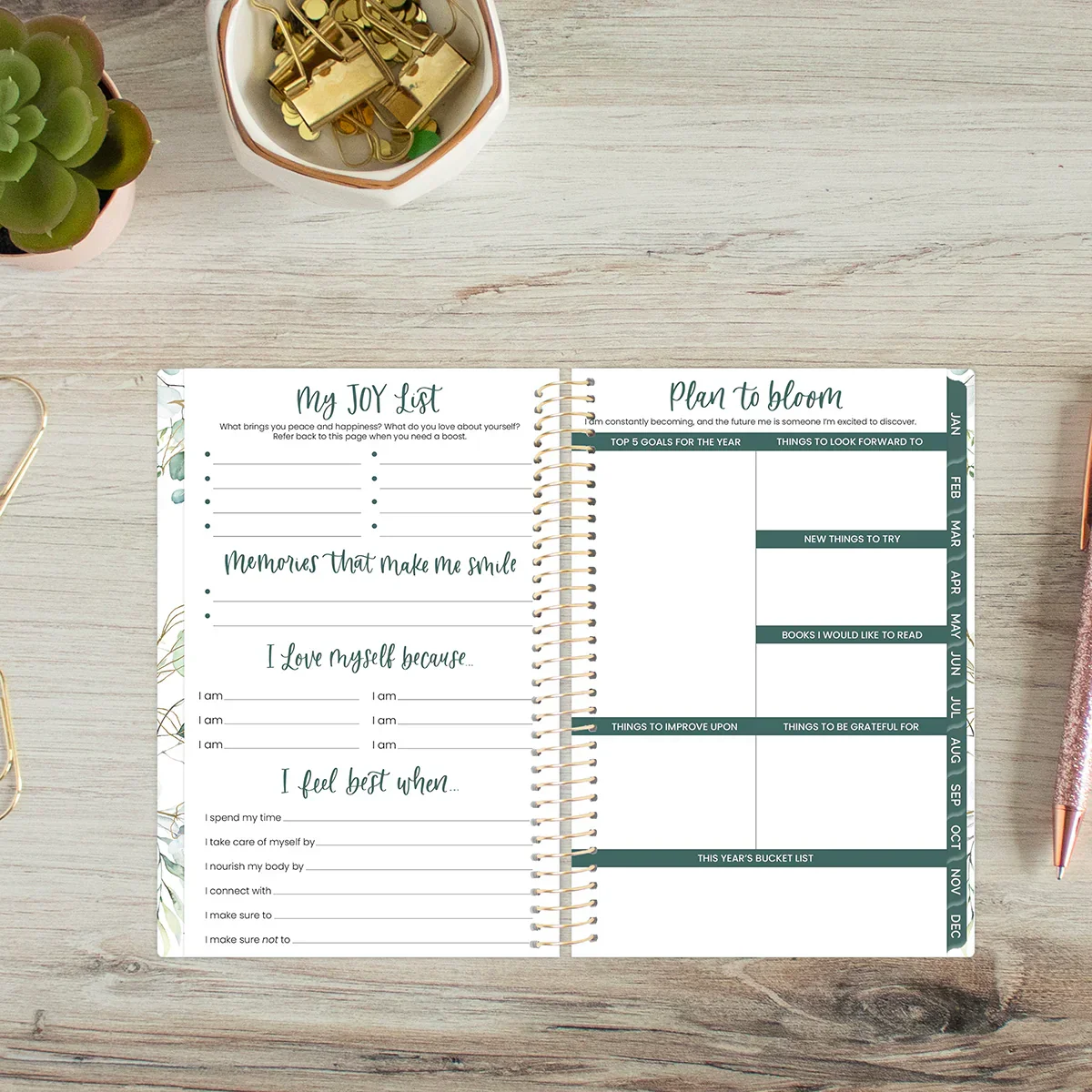 2026 Soft Cover Planner, 4" x 6", Eucalyptus, White - Image 17