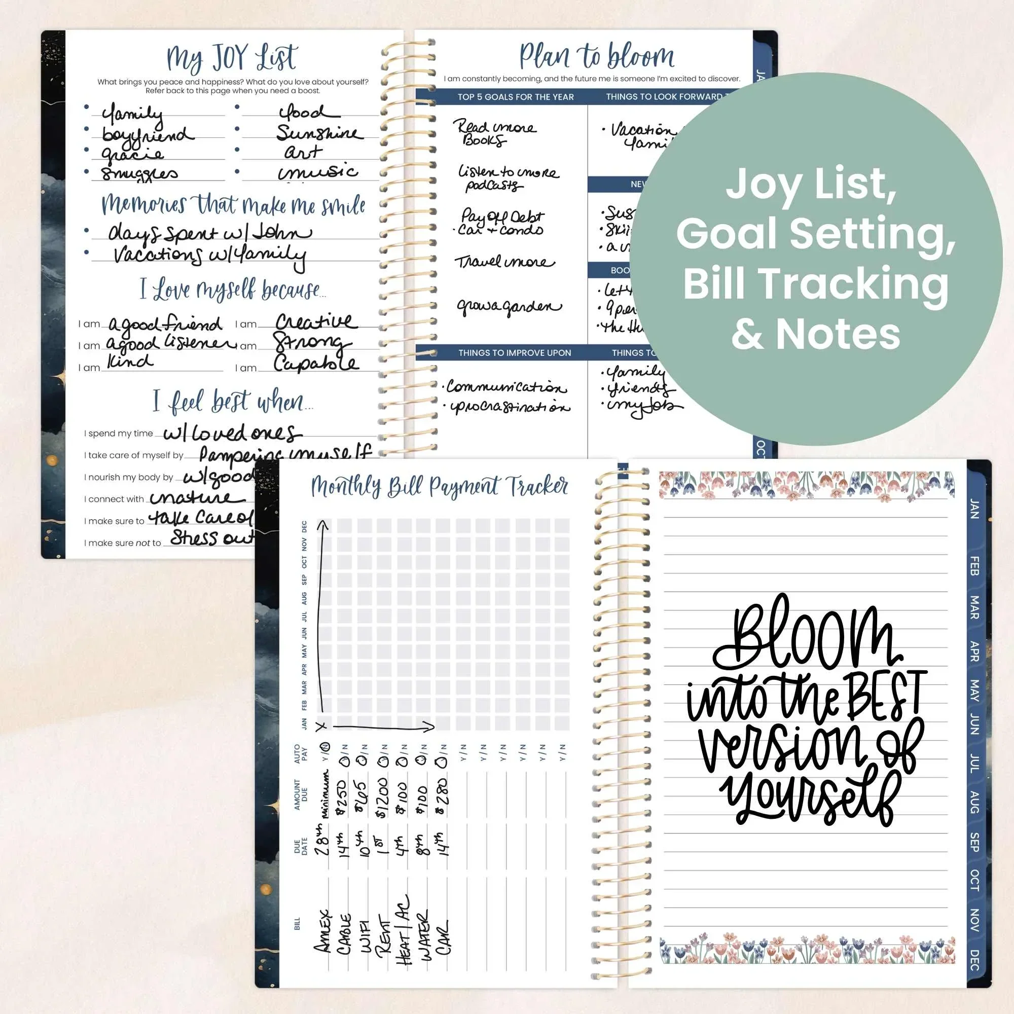 2026 Soft Cover Planner, 4" x 6", Midnight Sky - Image 6