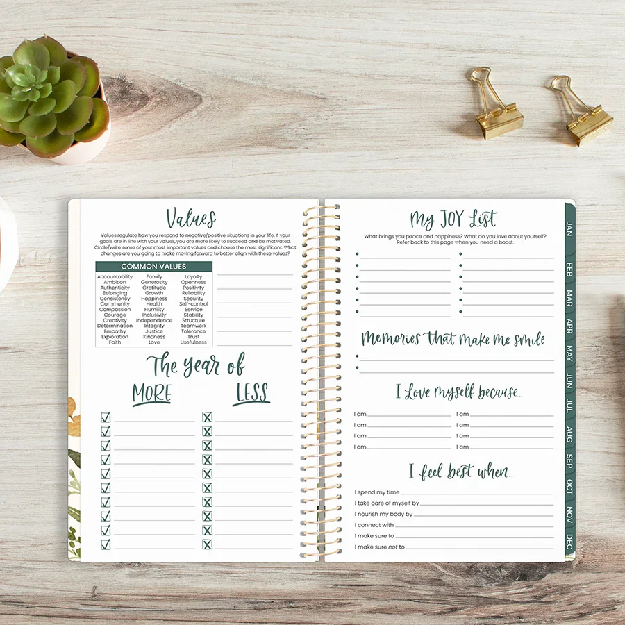 2026 Soft Cover Planner, 5.5" x 8.25", Beige Bouquet - Image 16