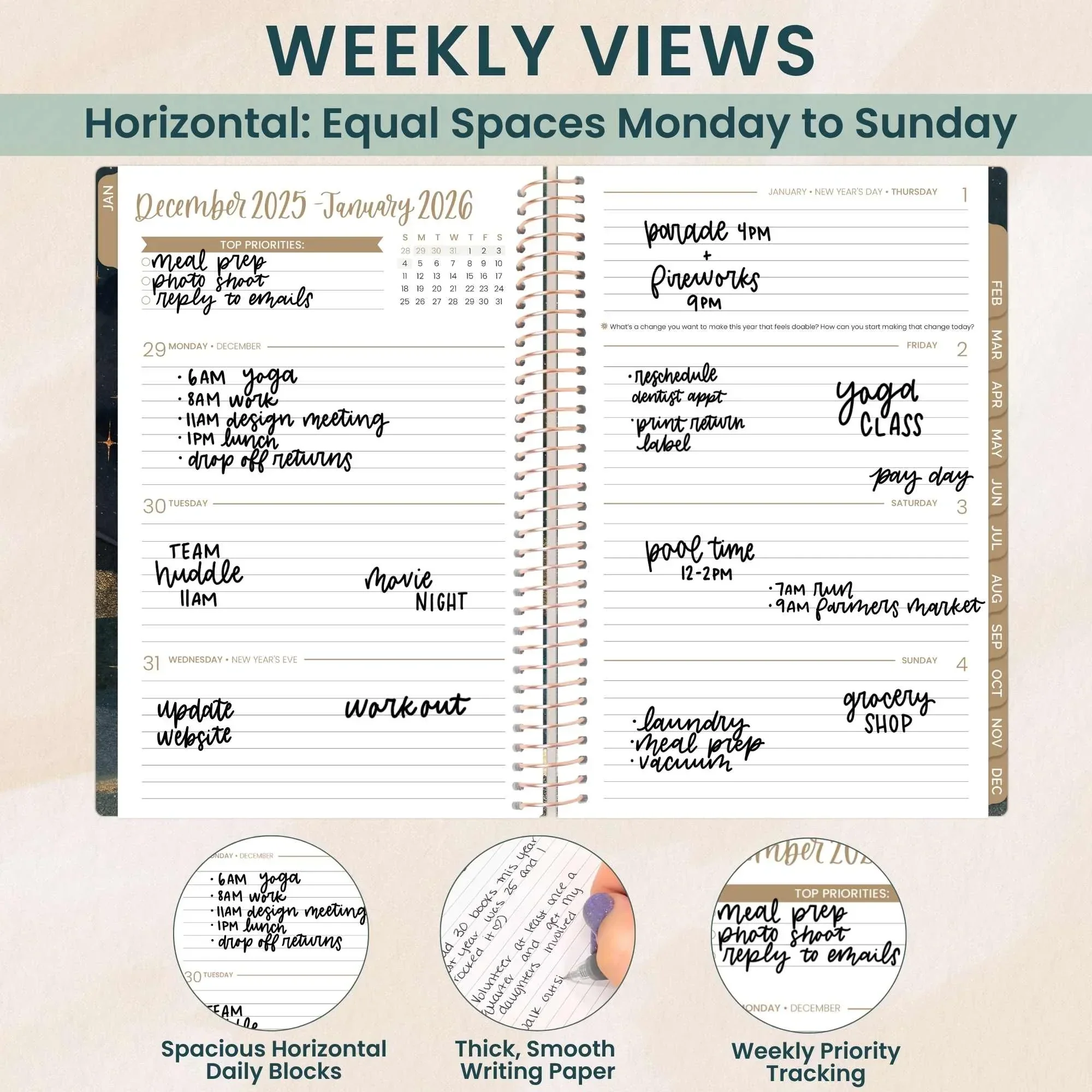 2026 Soft Cover Planner, 5.5" x 8.25", Celestial Skies - Image 5