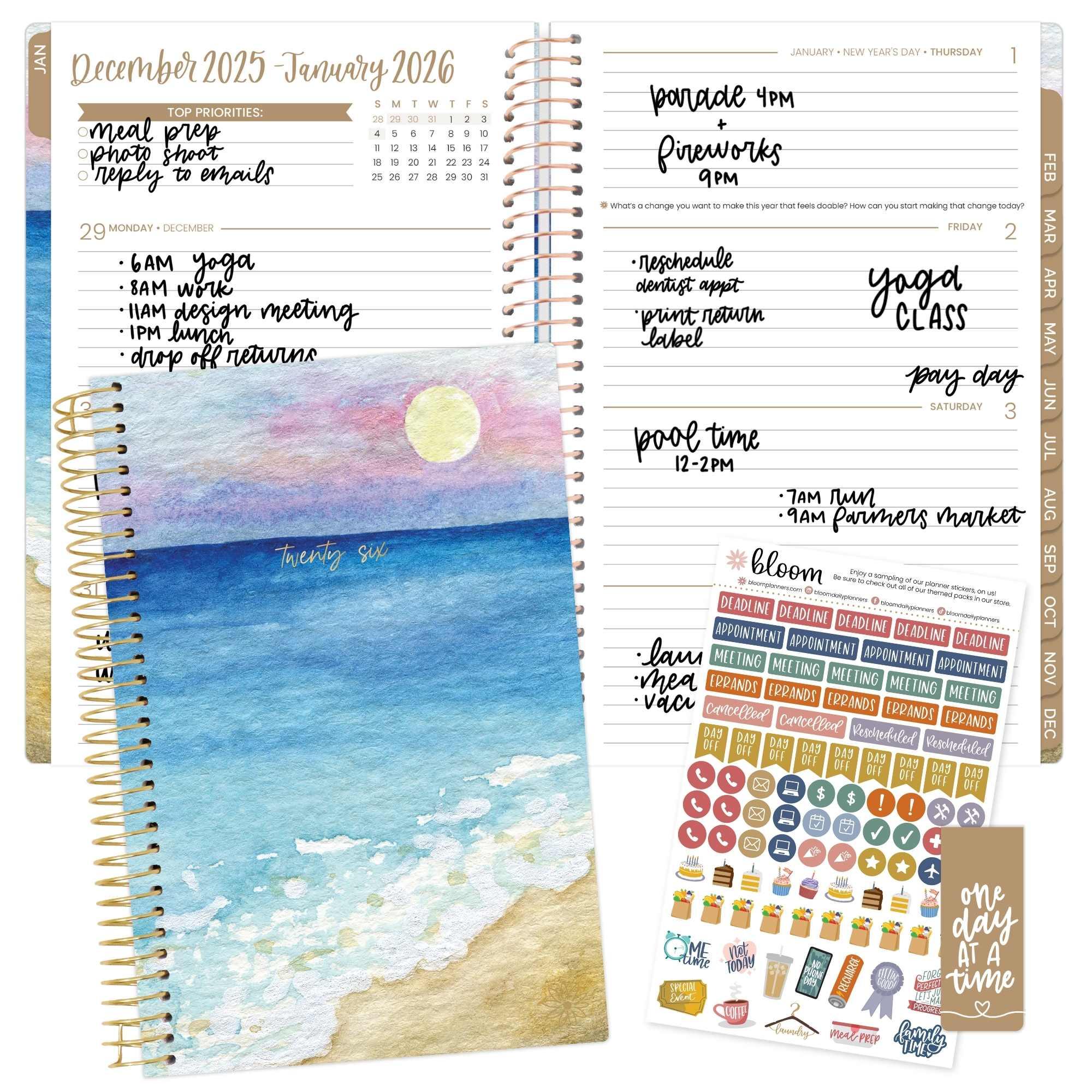 2026 Soft Cover Planner, 5.5" x 8.25", Coastal Calm - Image 3