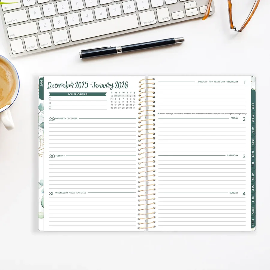 2026 Soft Cover Planner, 5.5" x 8.25", Eucalyptus, White - Image 13
