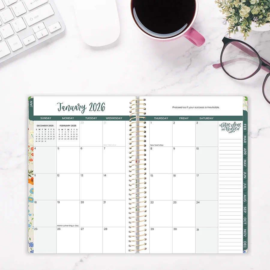 2026 Soft Cover Planner, 5.5" x 8.25", Garden Party, Beige - Image 13