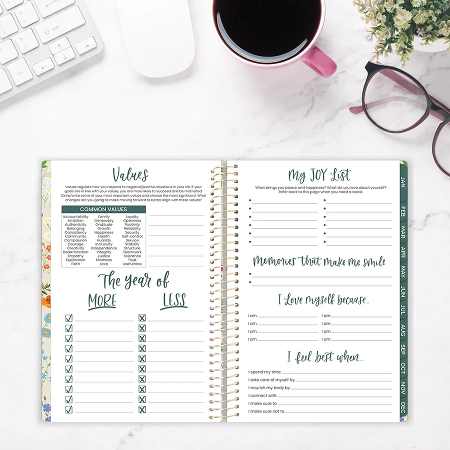 2026 Soft Cover Planner, 5.5" x 8.25", Garden Party, Beige - Image 17