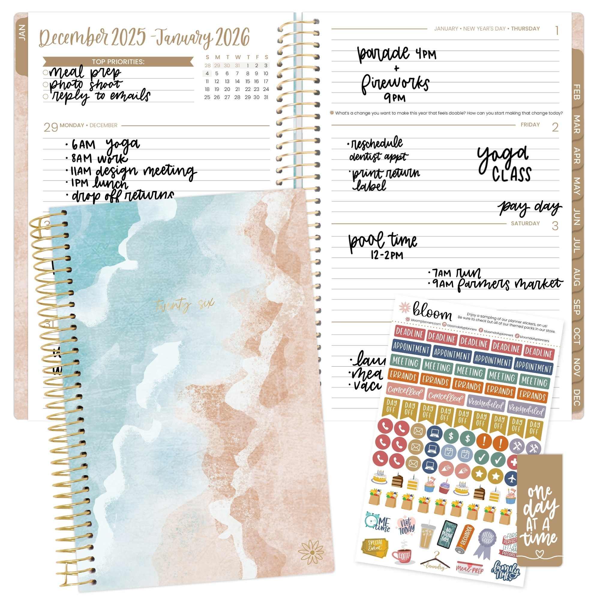 2026 Soft Cover Planner, 5.5" x 8.25", Ocean Oasis - Image 3