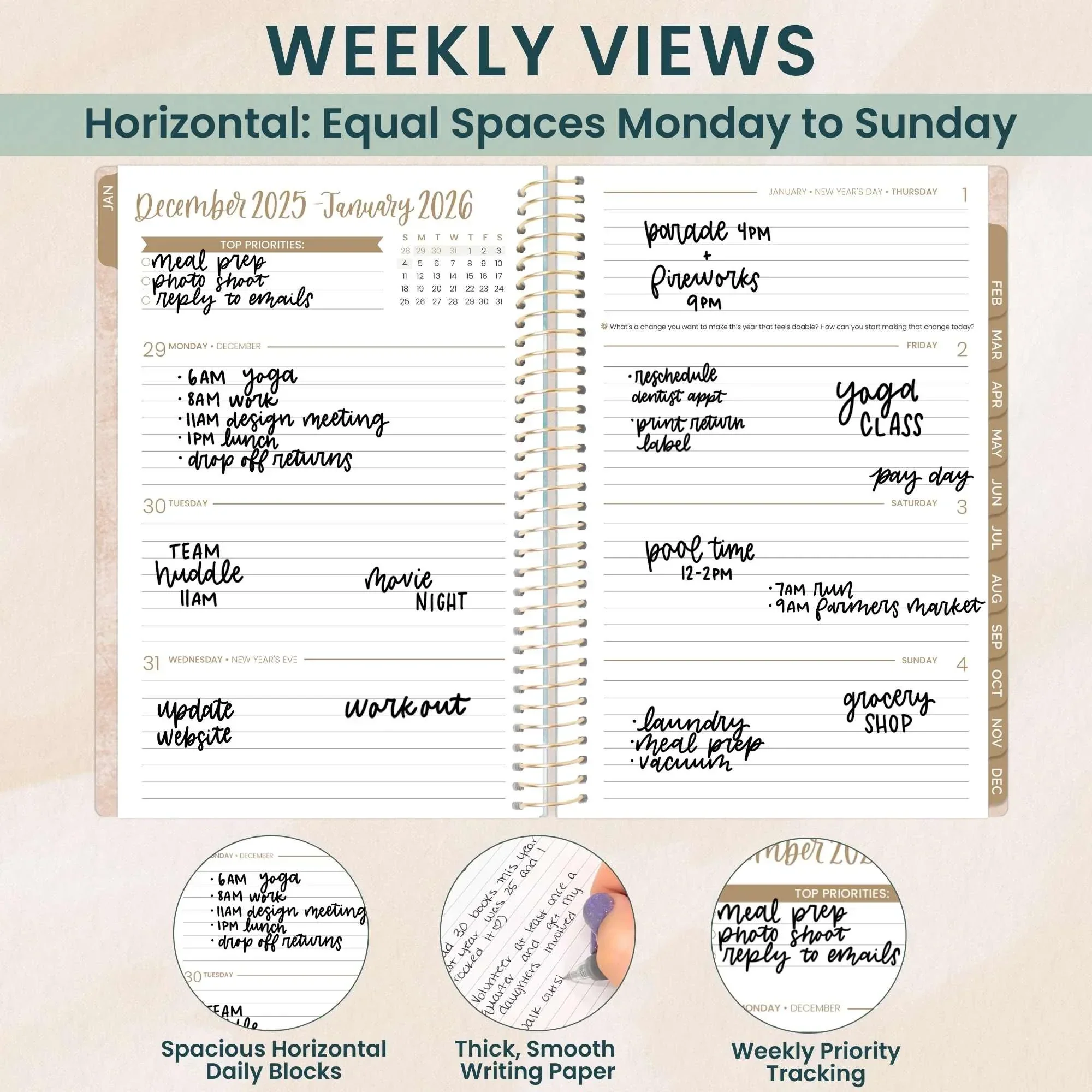 2026 Soft Cover Planner, 5.5" x 8.25", Ocean Oasis - Image 5