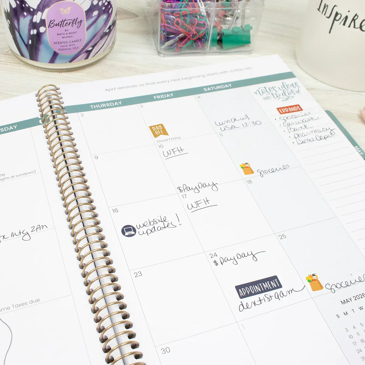 2026 Soft Cover Planner, 8.5" x 11", Be Kind - Image 8