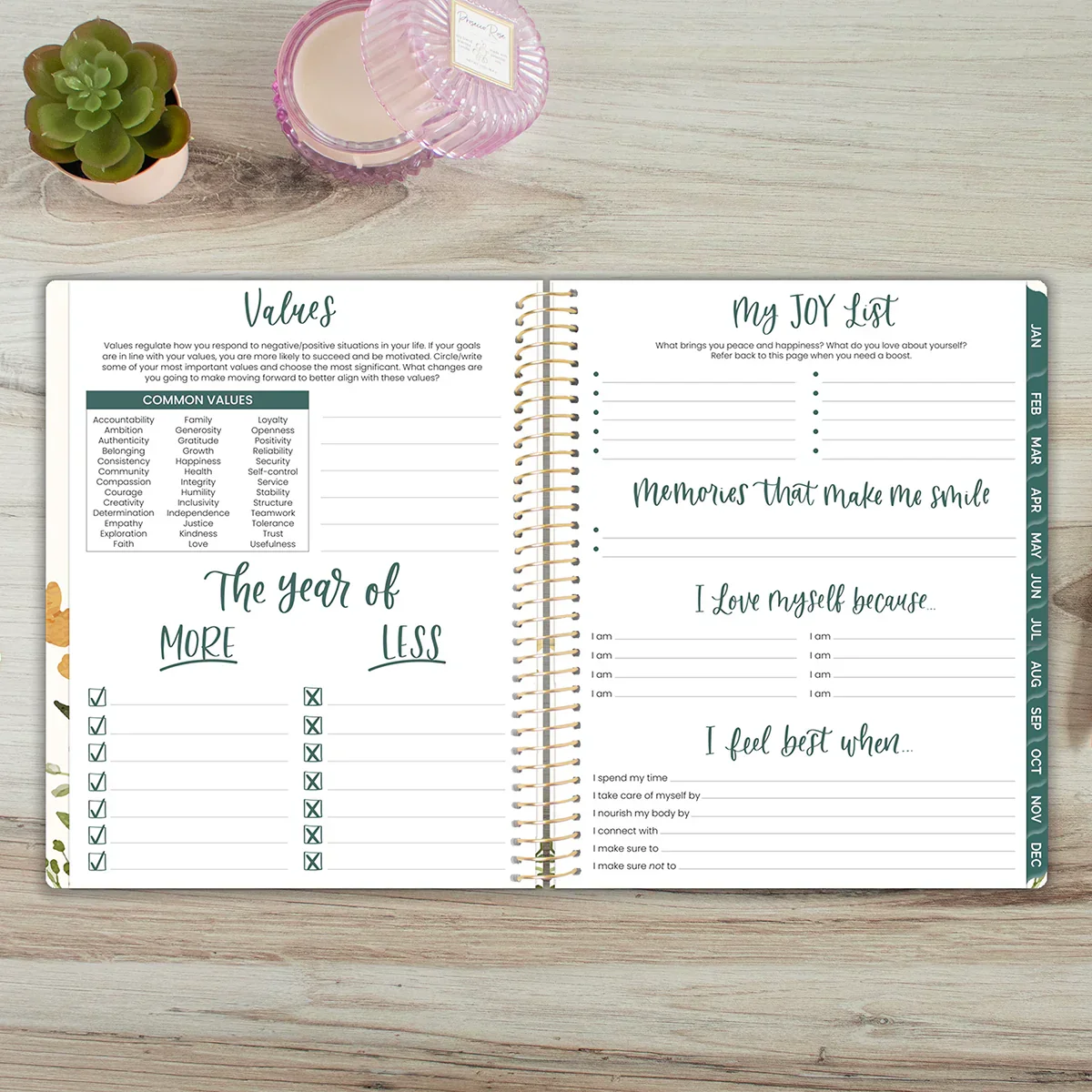 2026 Soft Cover Planner, 8.5" x 11", Beige Bouquet - Image 17