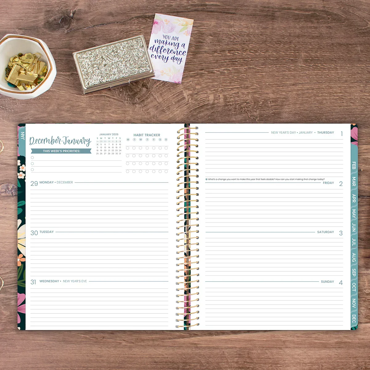 2026 Soft Cover Planner, 8.5" x 11", Blooming Wildly - Image 12
