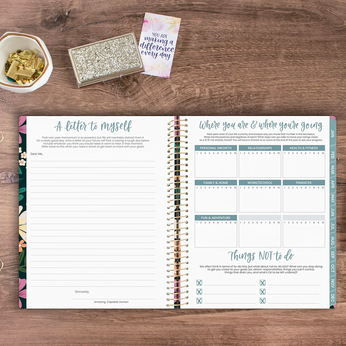 2026 Soft Cover Planner, 8.5" x 11", Blooming Wildly - Image 14