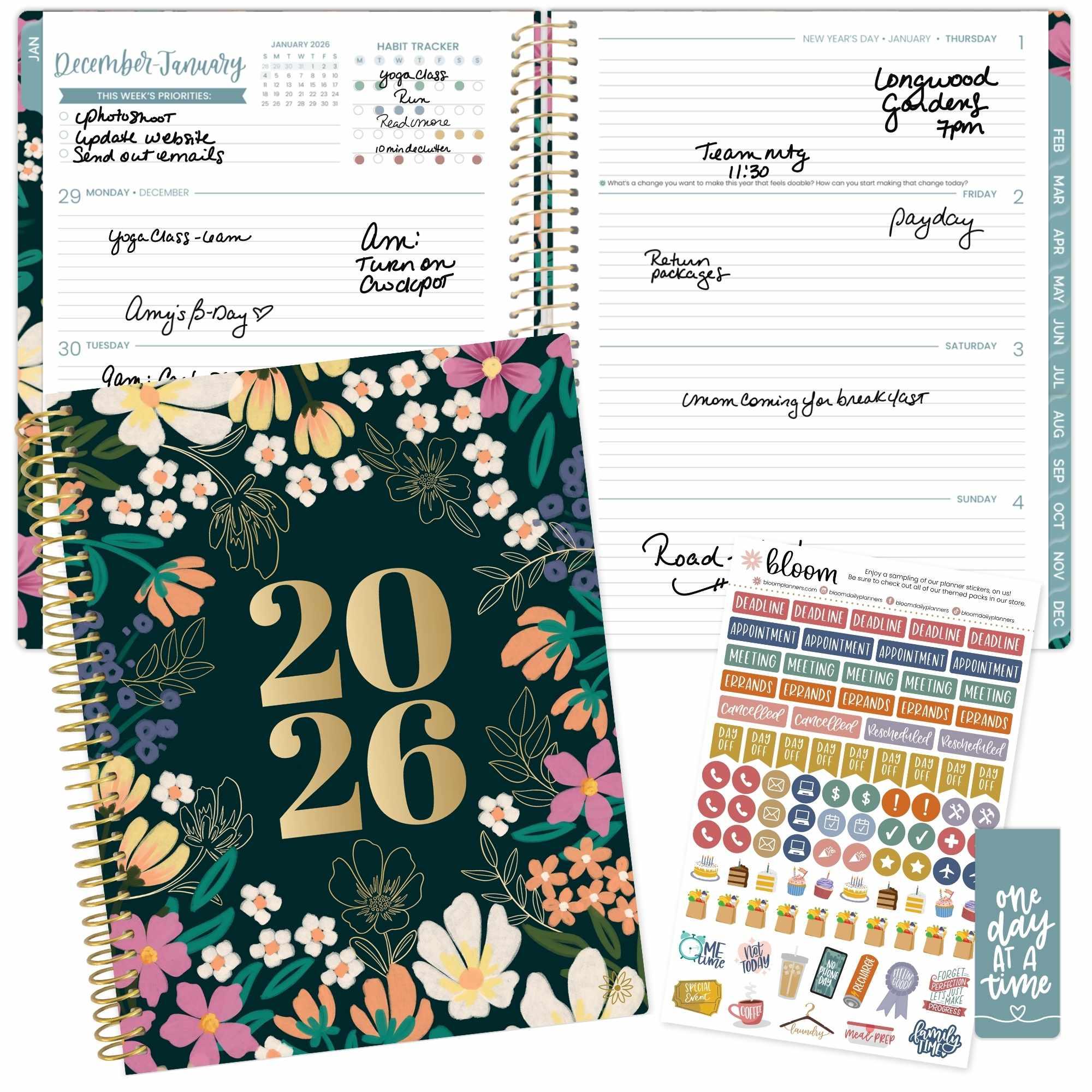 2026 Soft Cover Planner, 8.5" x 11", Blooming Wildly - Image 18