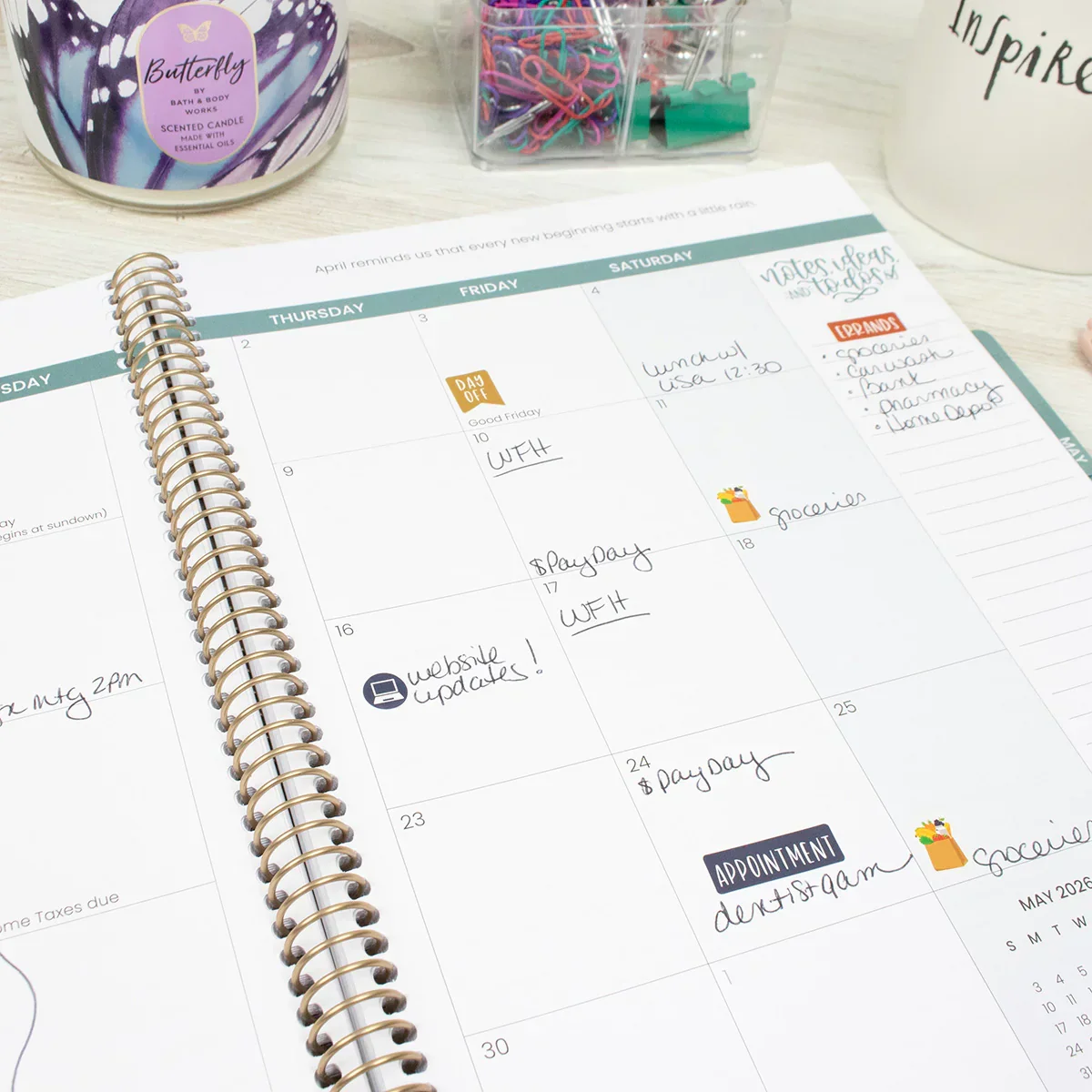 2026 Soft Cover Planner, 8.5" x 11", Blooming Wildly - Image 8