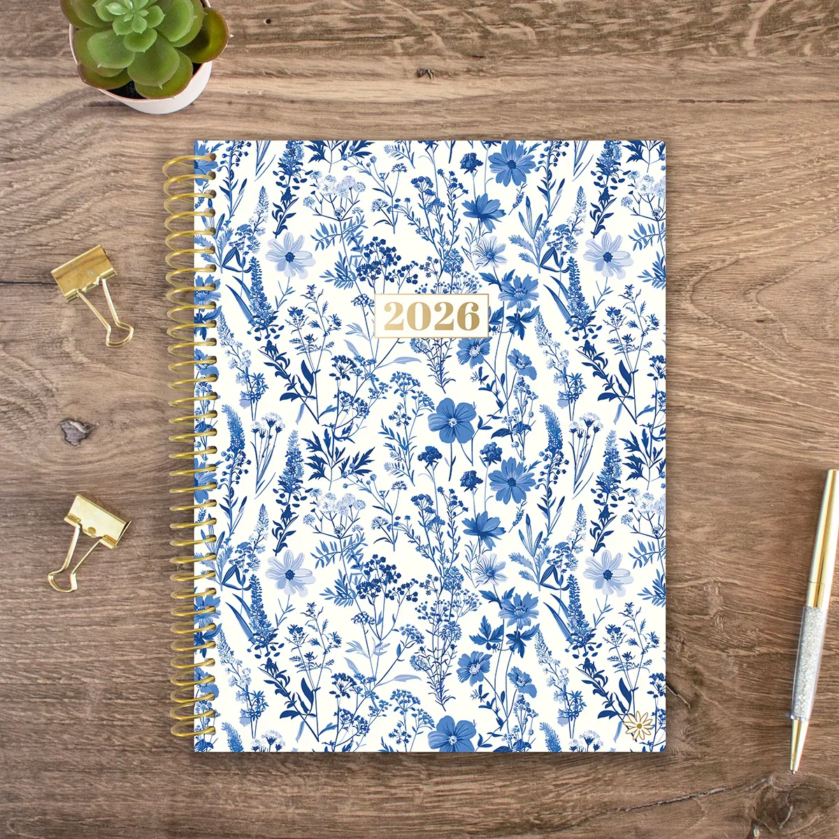 2026 Soft Cover Planner, 8.5" x 11", Blue & White Floral - Image 12