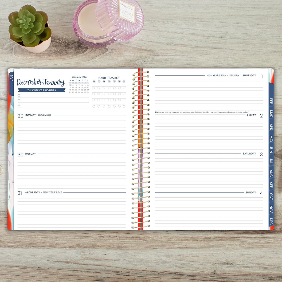 2026 Soft Cover Planner, 8.5" x 11", Brilliant Brushstrokes - Image 13