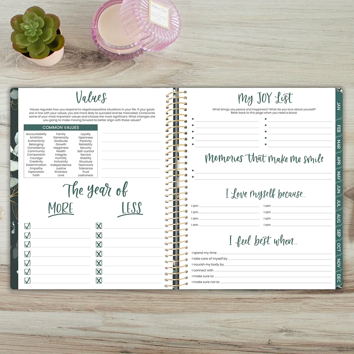 2026 Soft Cover Planner, 8.5" x 11", Eucalyptus, Green - Image 16