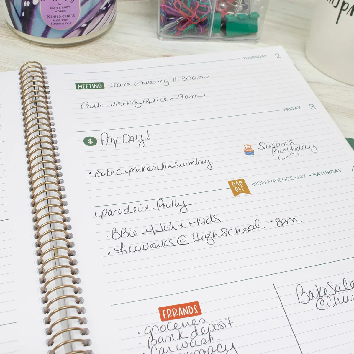 2026 Soft Cover Planner, 8.5" x 11", Eucalyptus, Green - Image 9