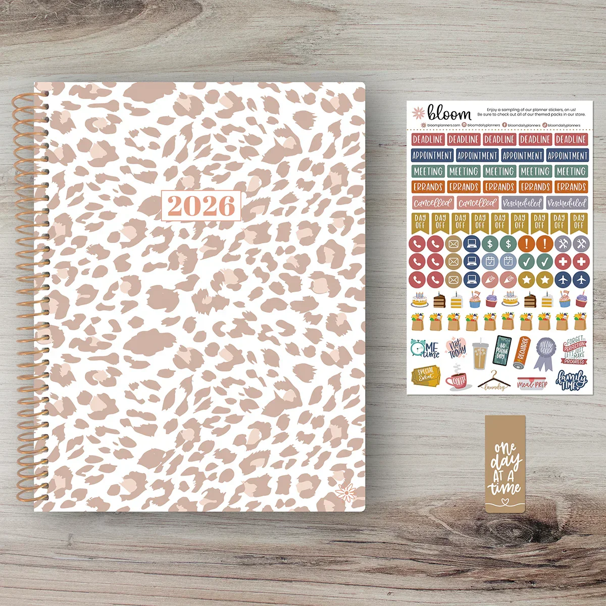 2026 Soft Cover Planner, 8.5" x 11", Tan Leopard - Image 7