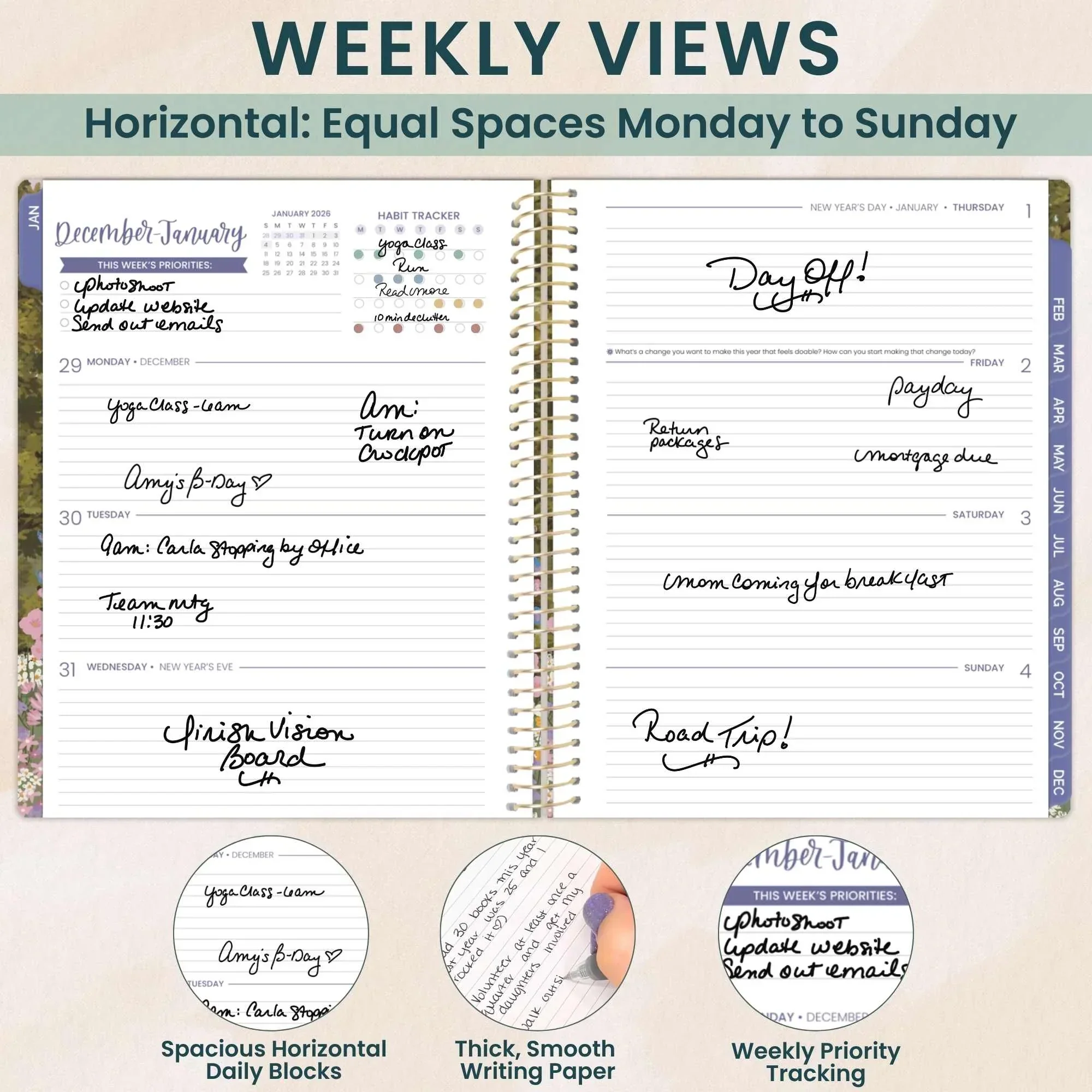 2026 Soft Cover Planner, 8.5" x 11", Wildflower Mountainside - Image 5