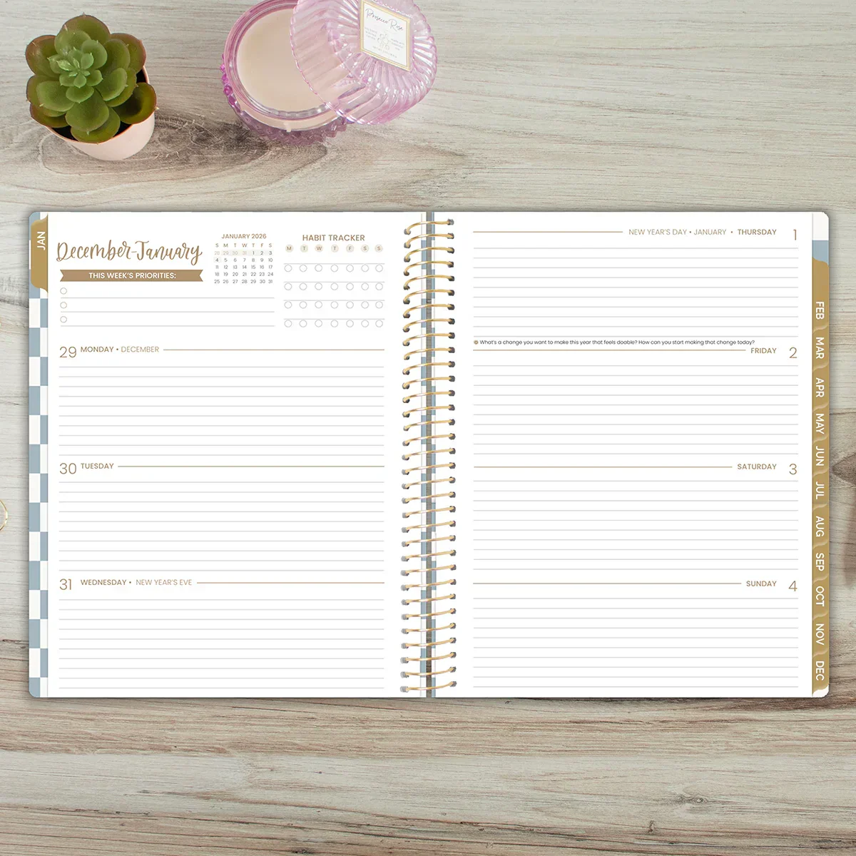 2026 Soft Cover Planner, 8.5" x 11", Checkered - Image 16