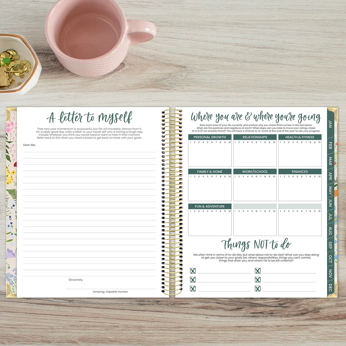 2026 Vision Planner, 7.5" x 9", Garden Party, Beige - Image 16
