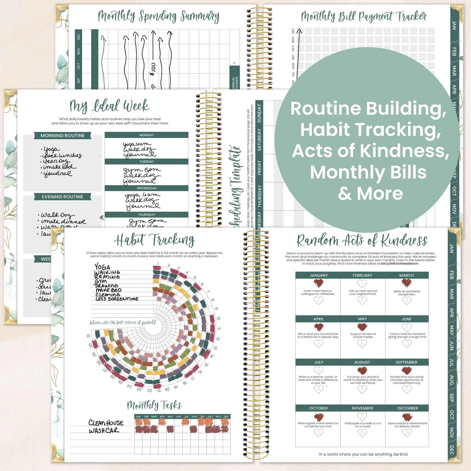 2026 Vision Planner, 7.5" x 9", Eucalyptus, White - Image 7