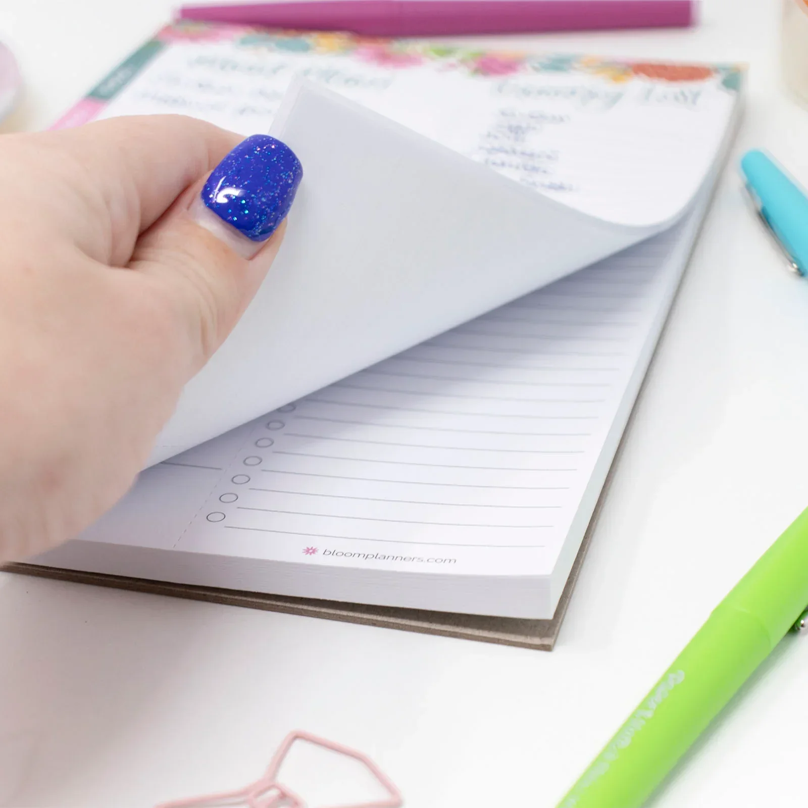 Planning Pad, 6" x 9", Meal Planning Pad with Magnets, Pink Floral - Image 7