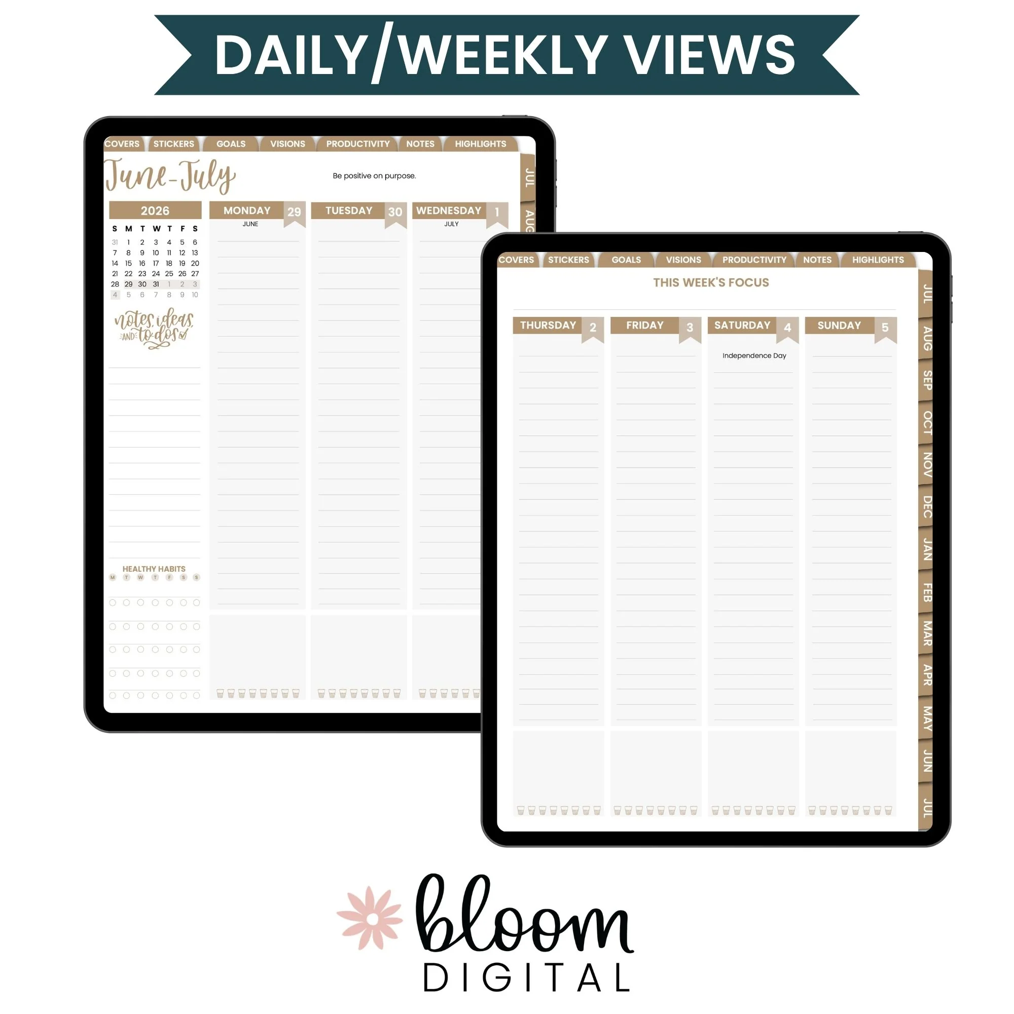 Digital Planner | Dated 2026-27 Vision Planner - Image 2