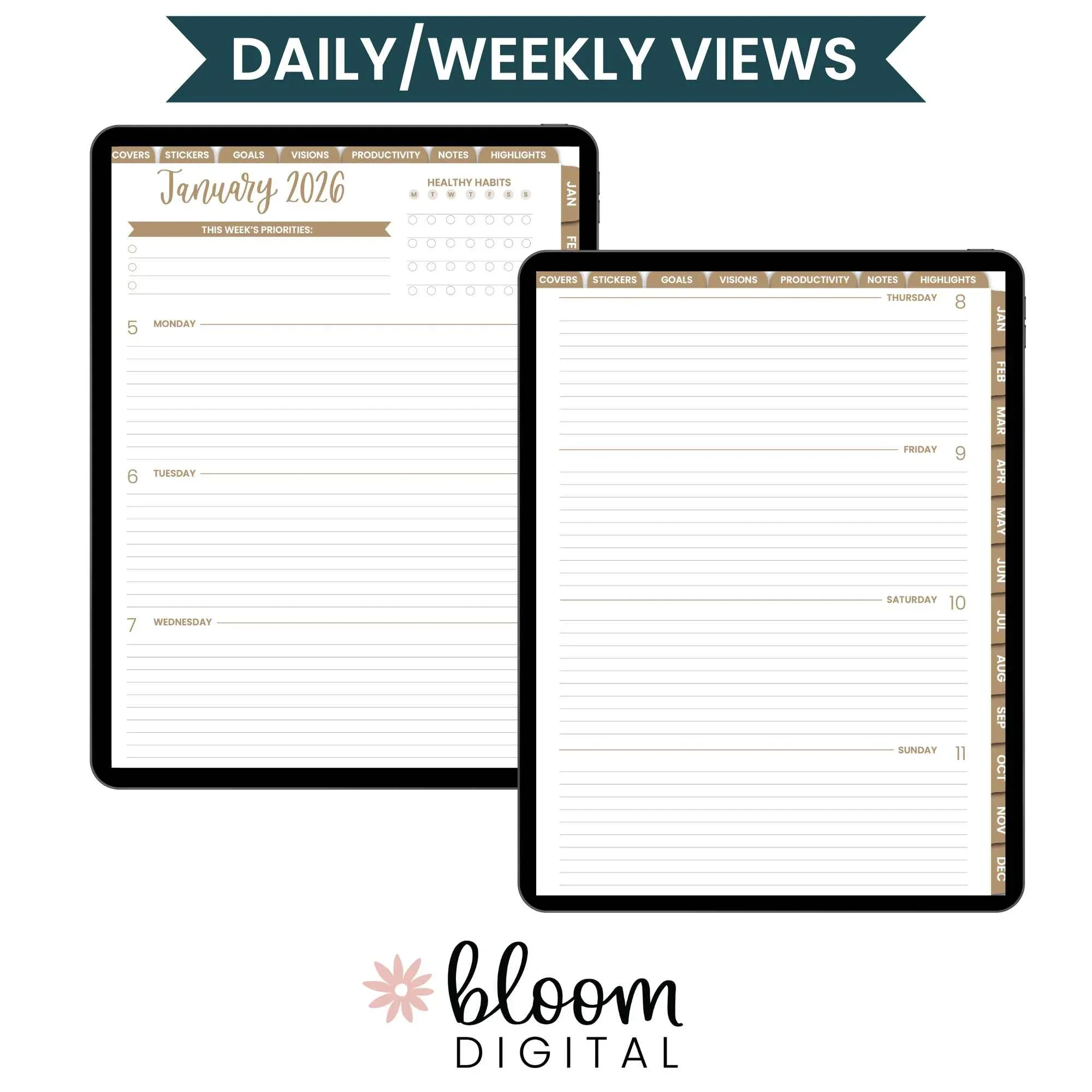 Digital Planner | Dated 2026 Classic Planner - Image 5