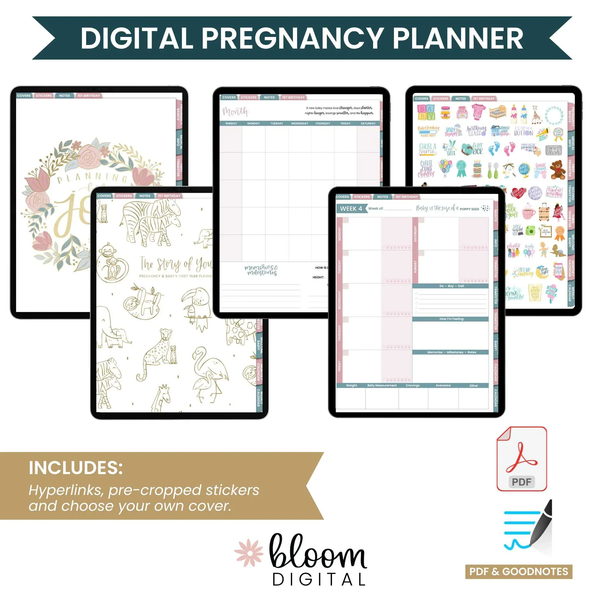 Digital Planner | Pregnancy & Baby's First Year - Image 3