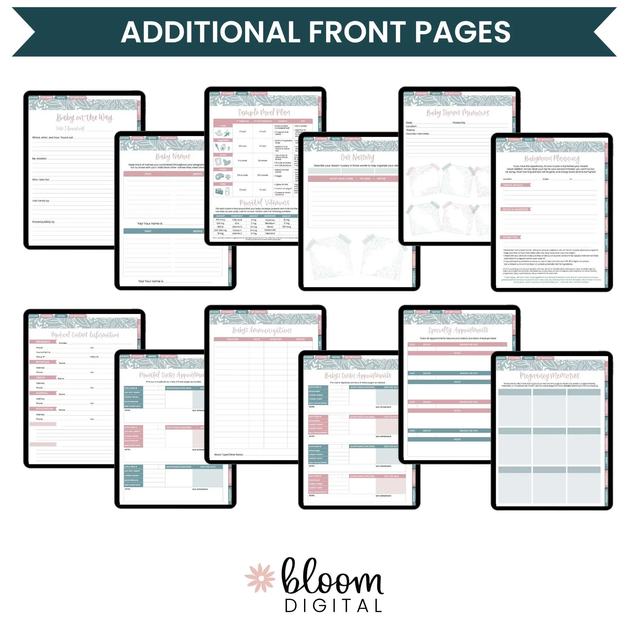 Digital Planner | Pregnancy & Baby's First Year - Image 7