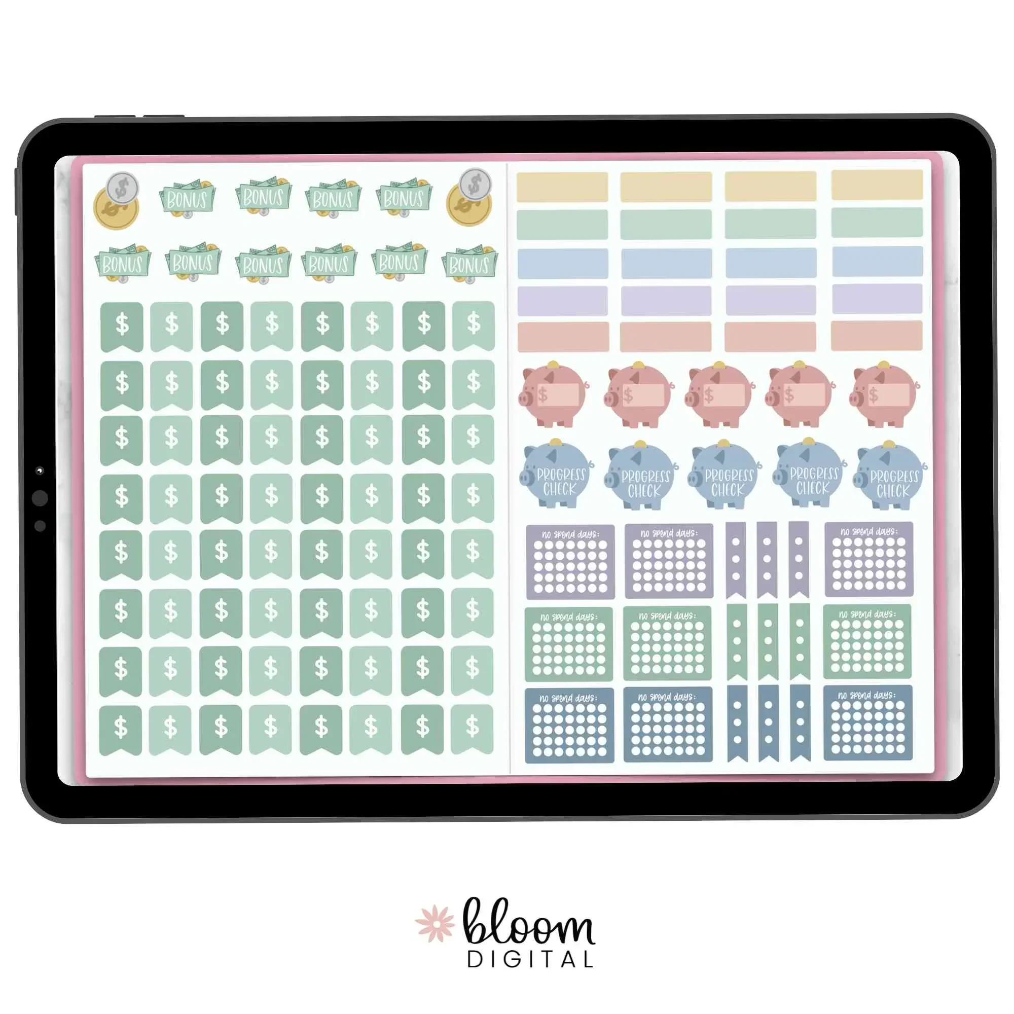 Digital Planner Stickers, Budget V2 - Image 4