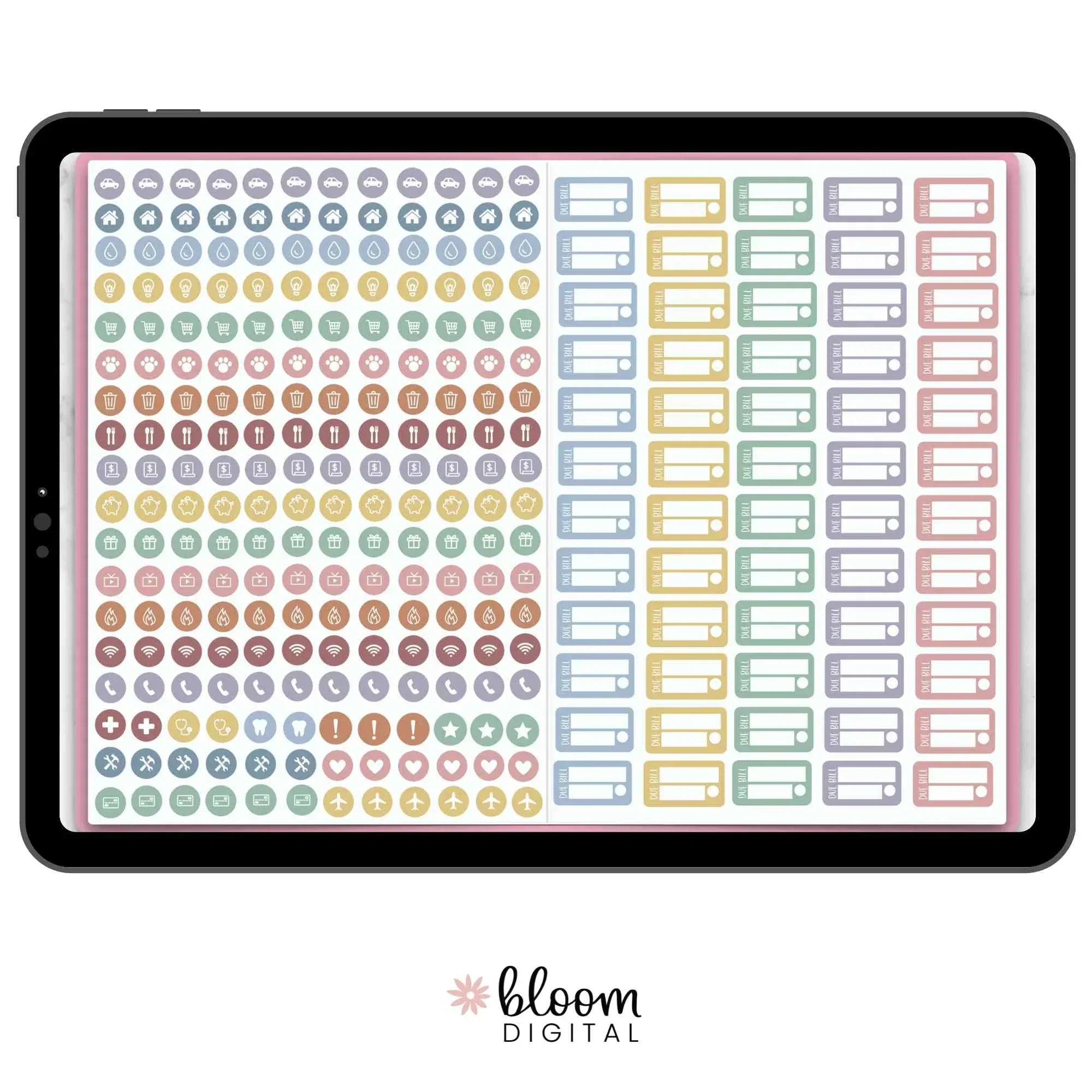 Digital Planner Stickers, Budget V2 - Image 5