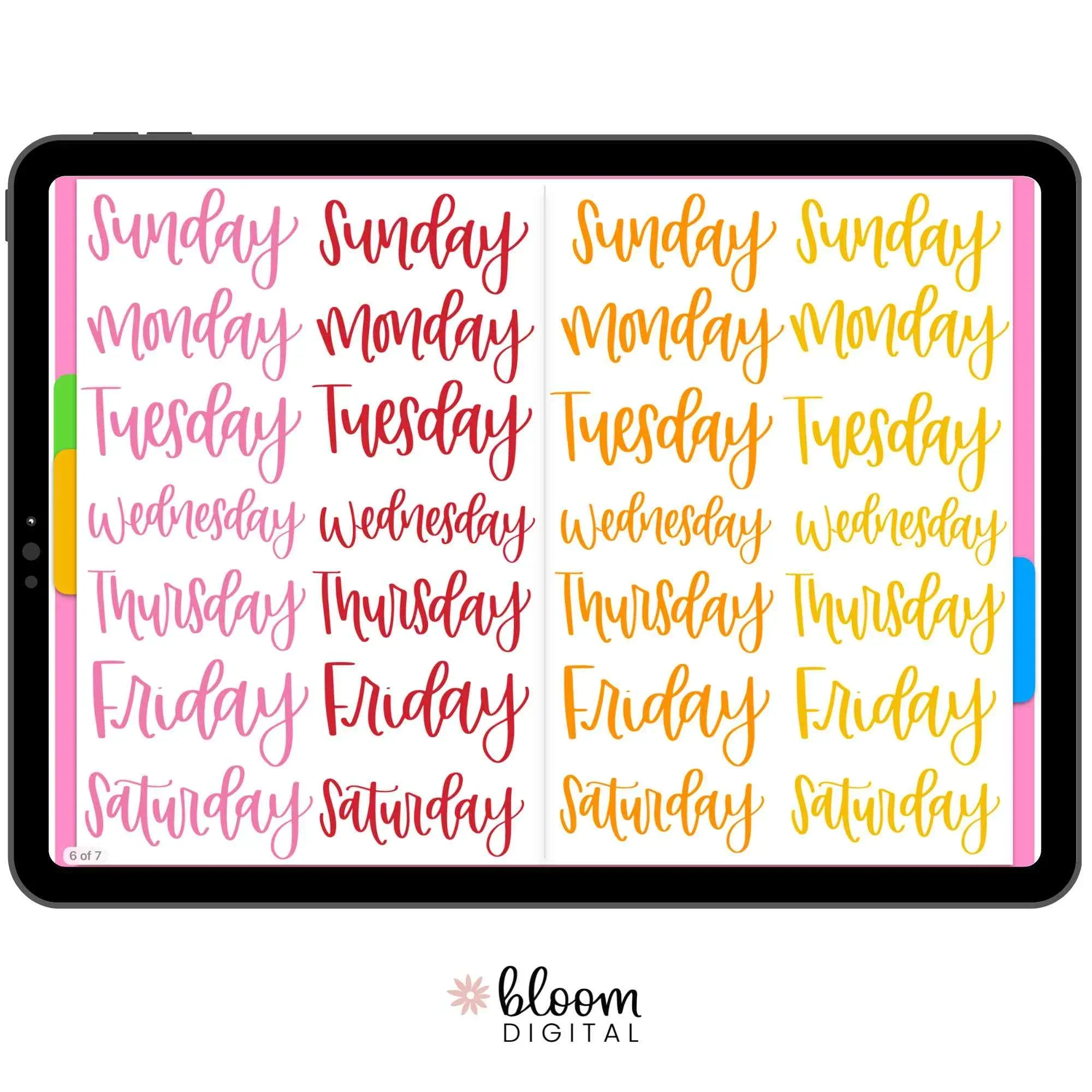 Digital Planner Stickers, Calendar Essentials - Image 8