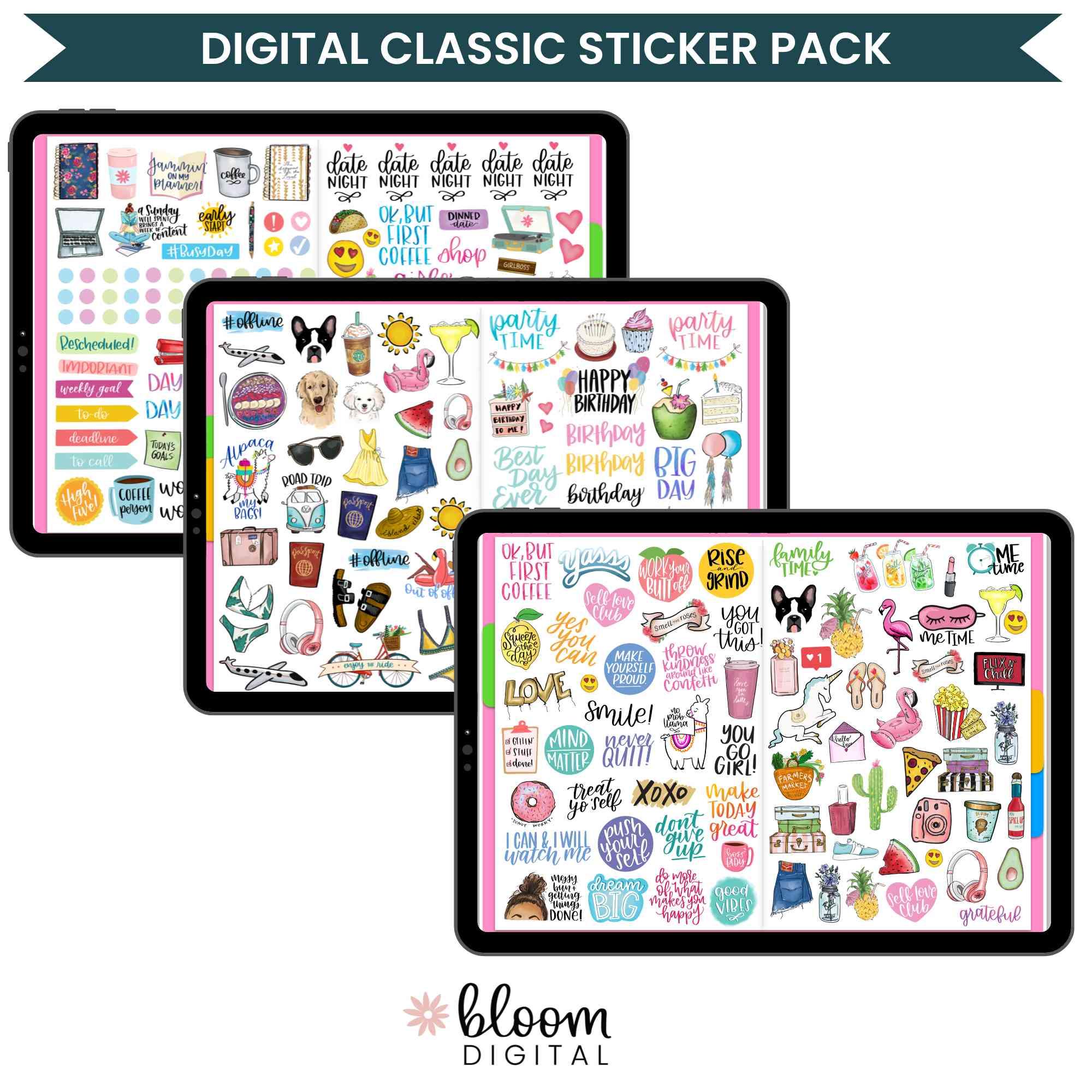 Digital Planner Stickers, Classic Stickers V1 - Image 2