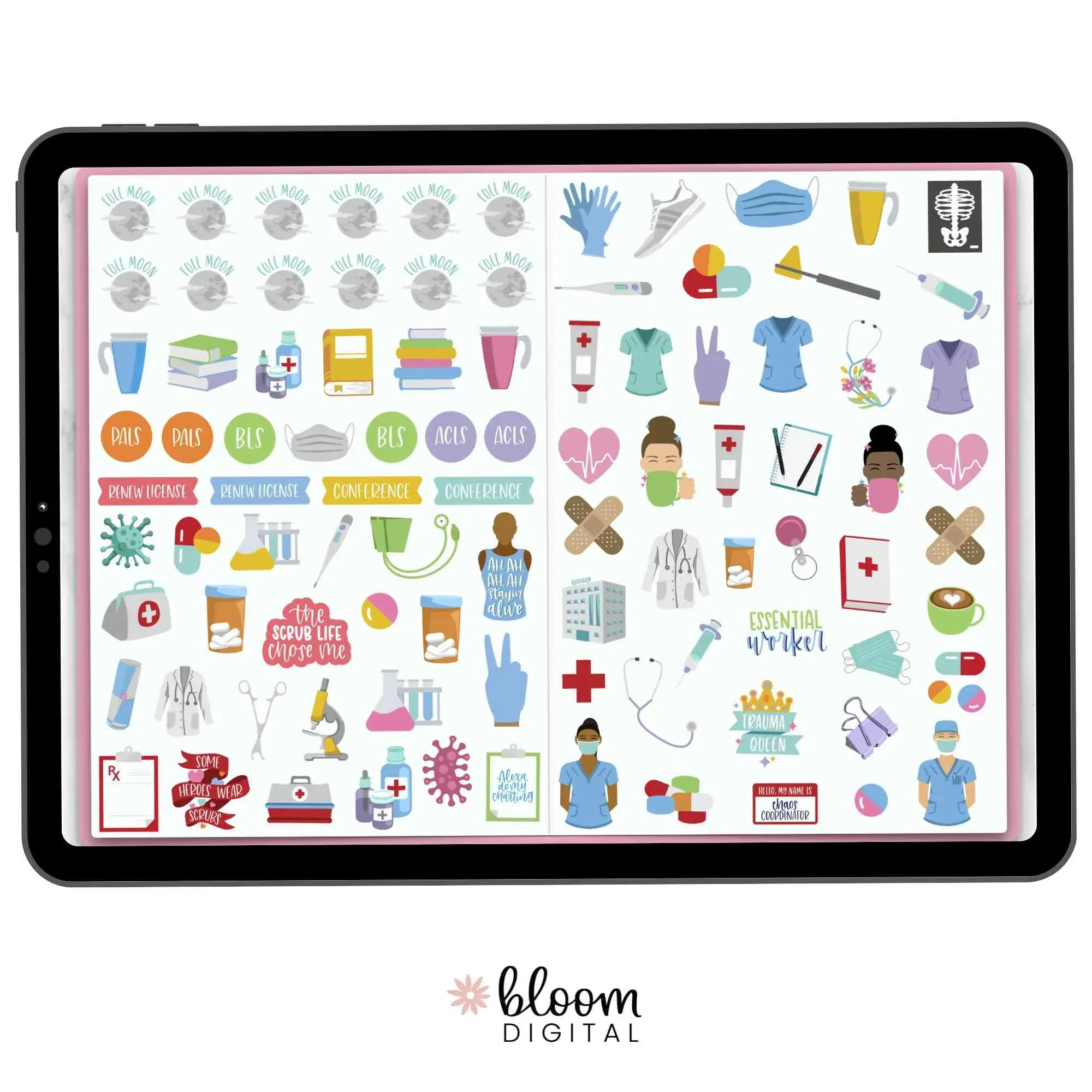 Digital Planner Stickers, Healthcare Heroes - Image 4