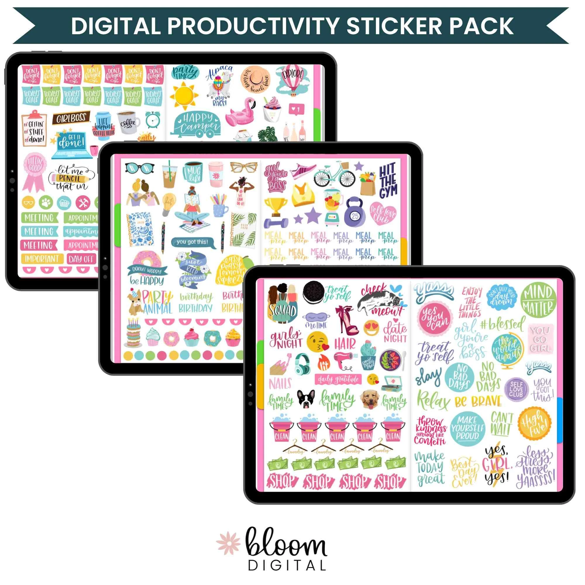 Digital Planner Stickers, Productivity - Image 2