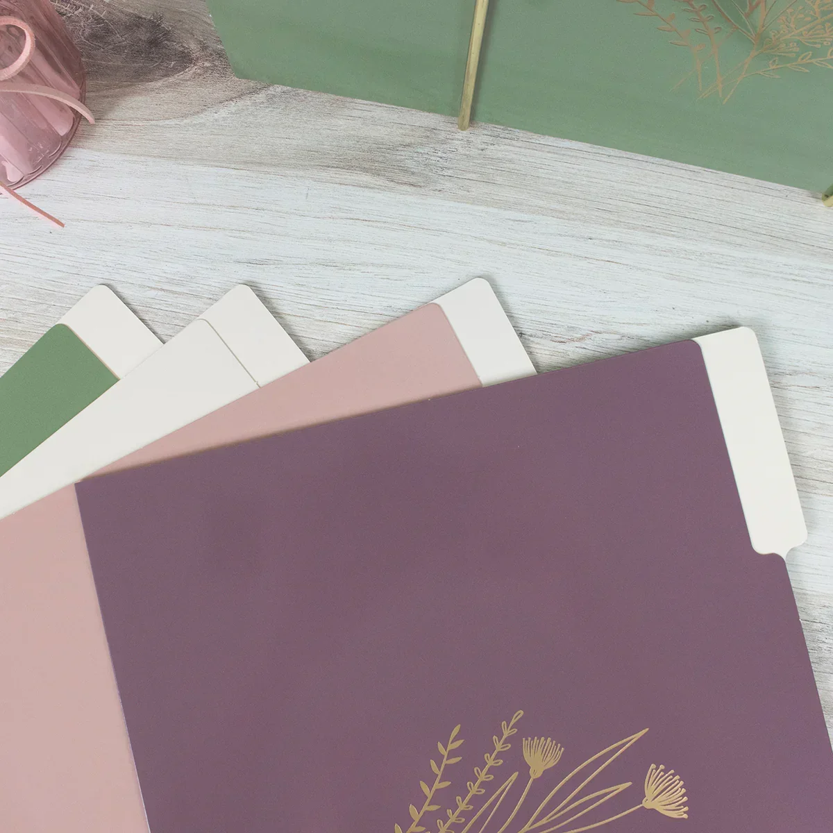 File Folder Set, 12-Pack | Gold Foil Florals - Image 14