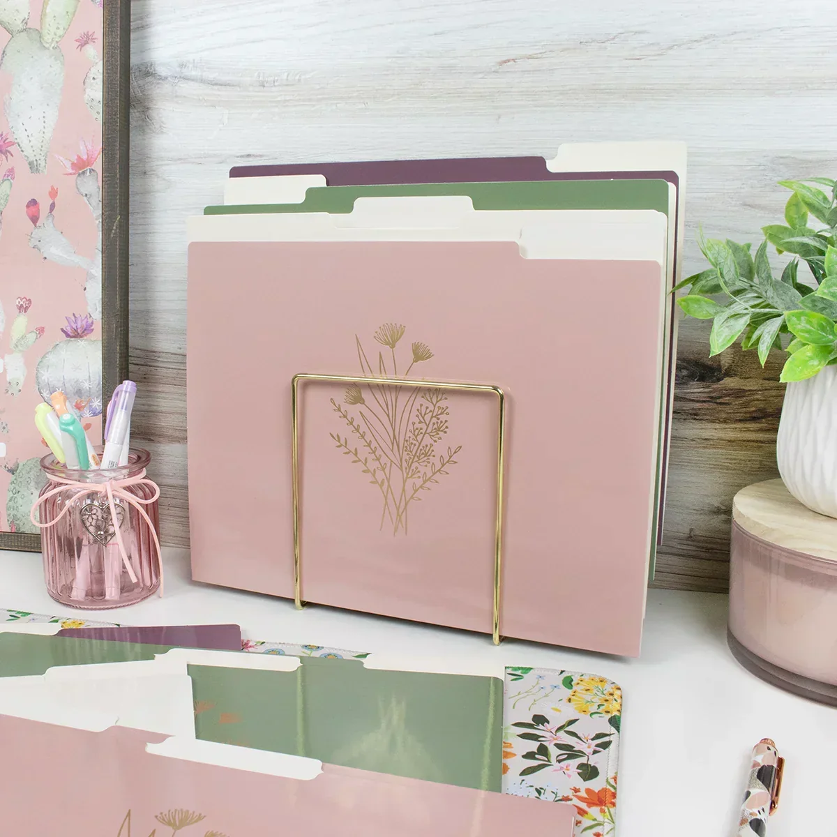 File Folder Set, 12-Pack | Gold Foil Florals - Image 18
