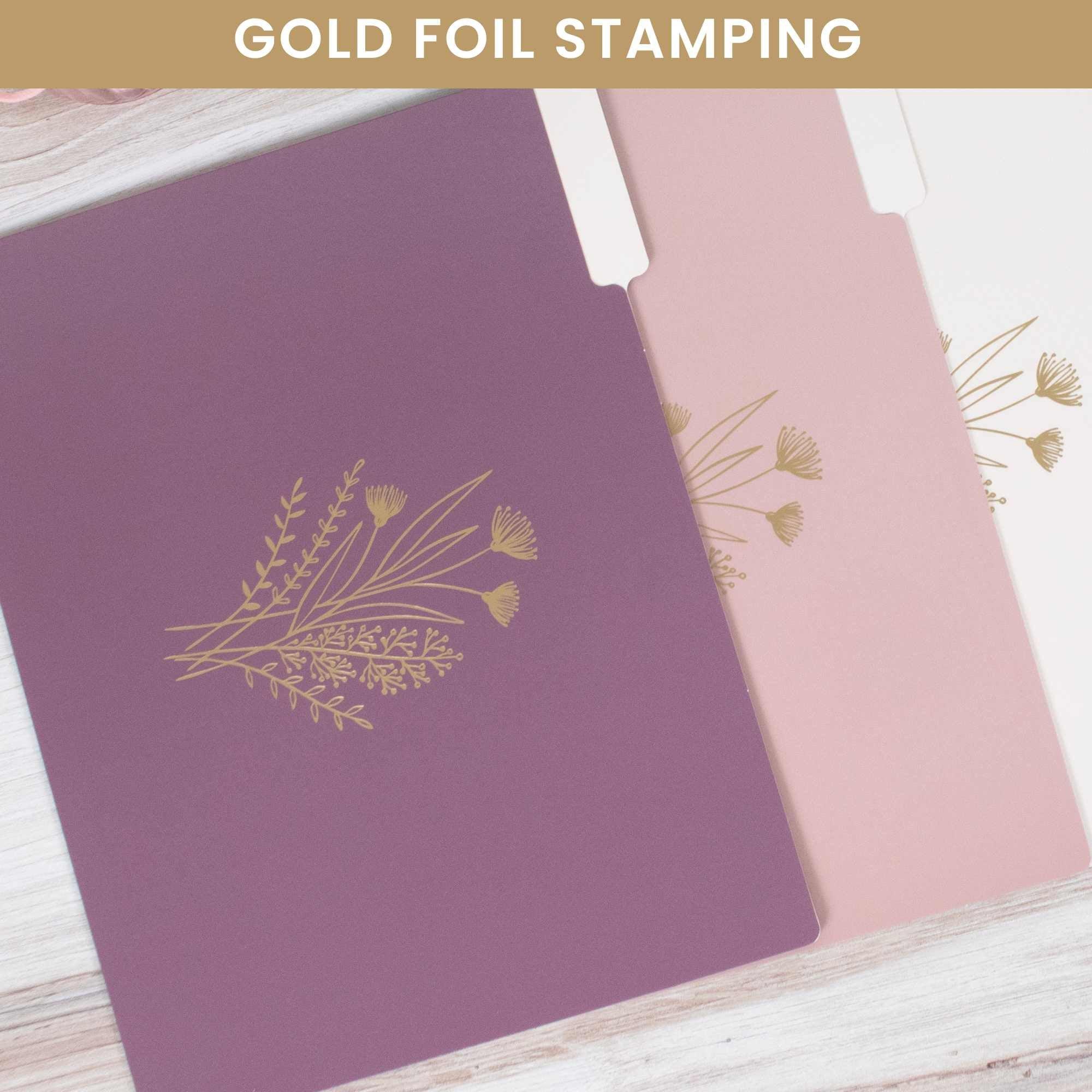 File Folder Set, 12-Pack | Gold Foil Florals - Image 5