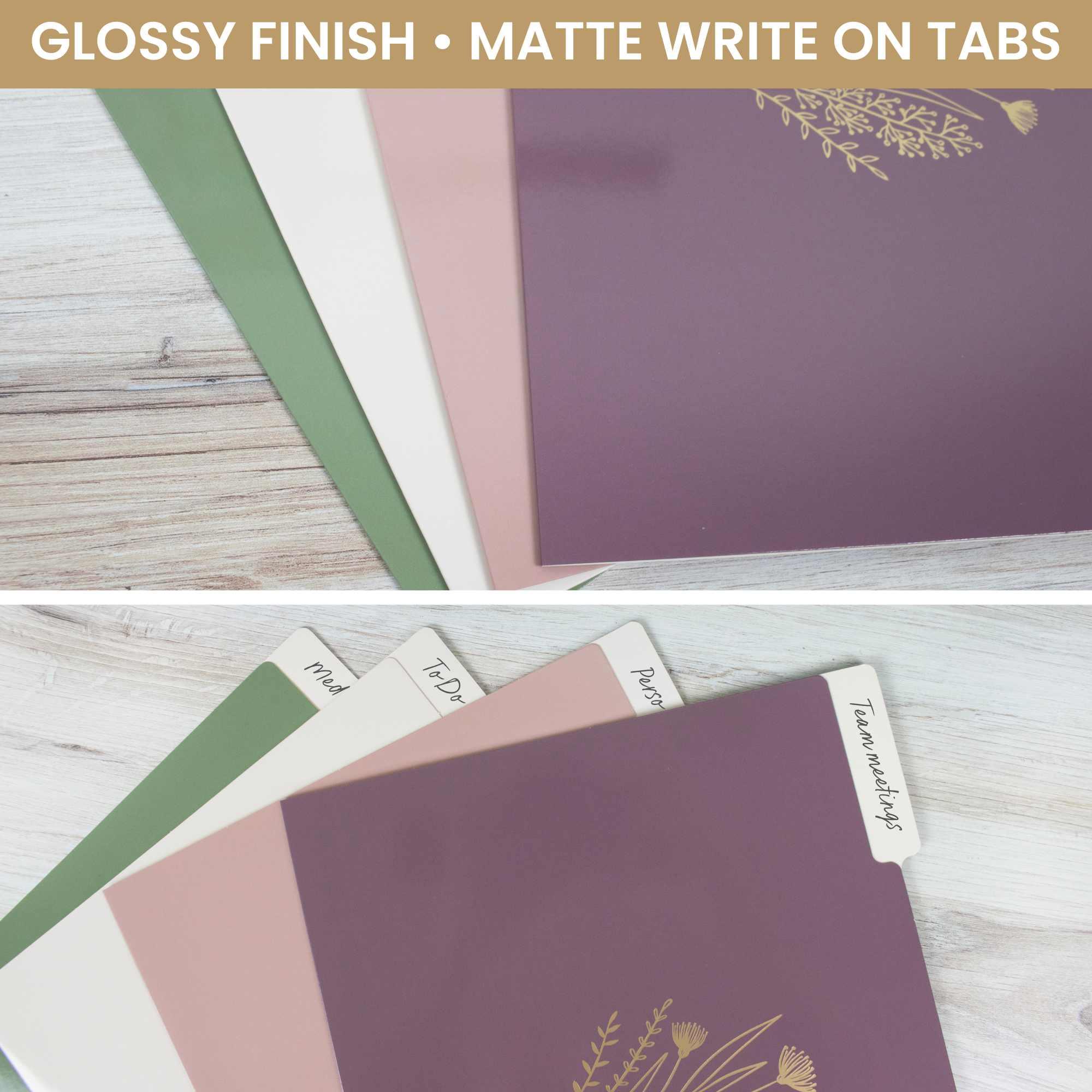 File Folder Set, 12-Pack | Gold Foil Florals - Image 6