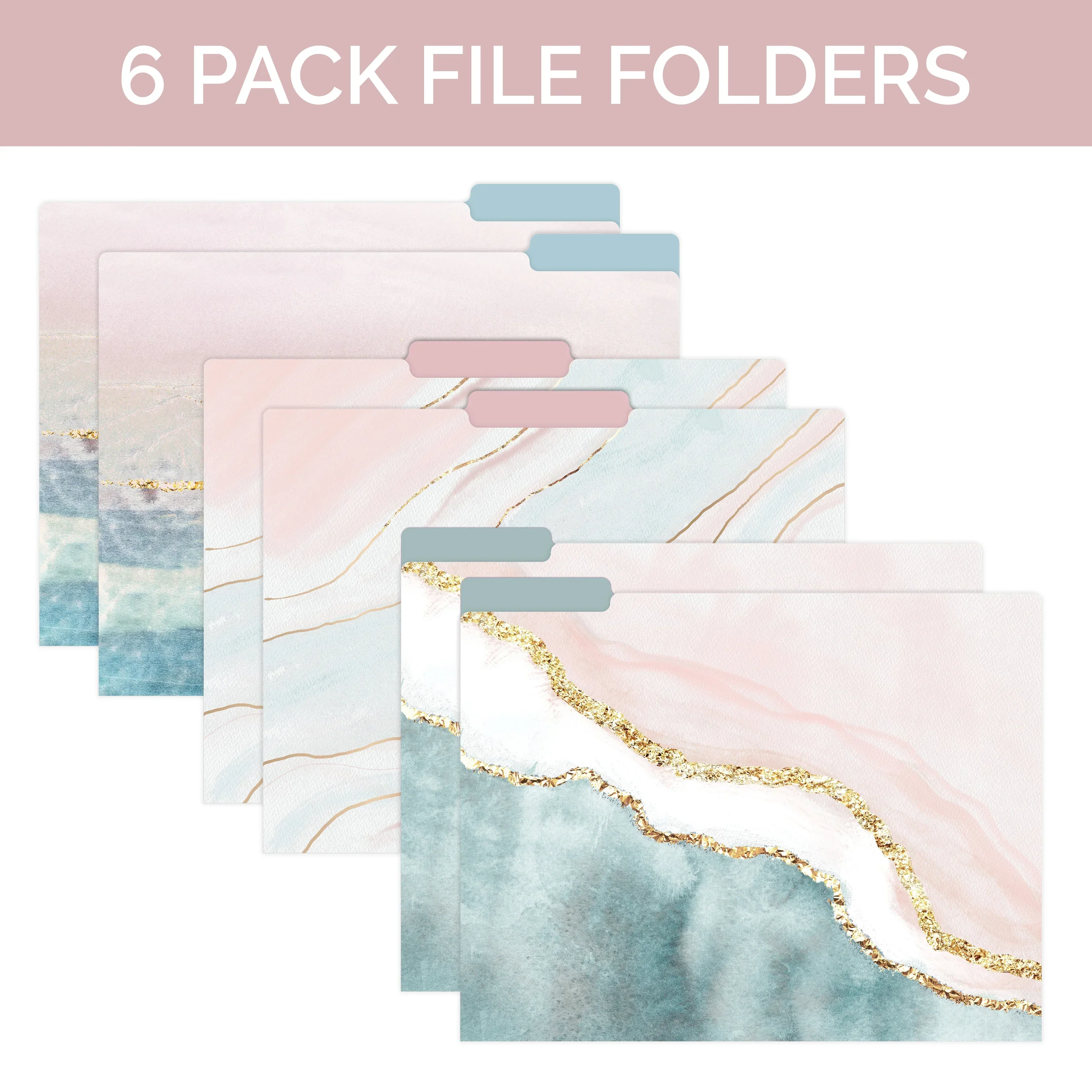 File Folder Set, 6-Pack | Ethereal Marble - Image 3