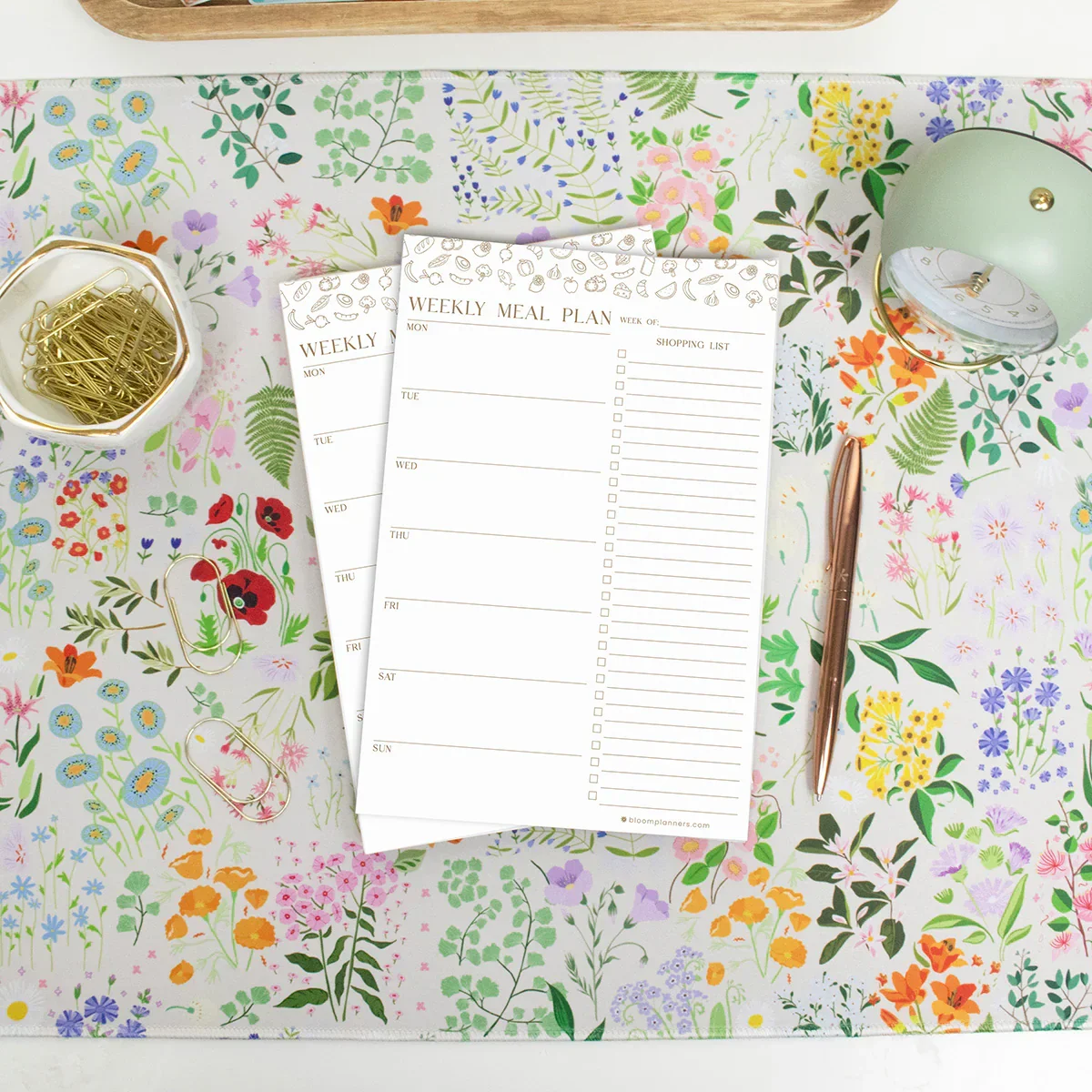 Planning Pad, 6" x 9" | Meal Planning Pad with Magnets | Modern Gold - Image 21