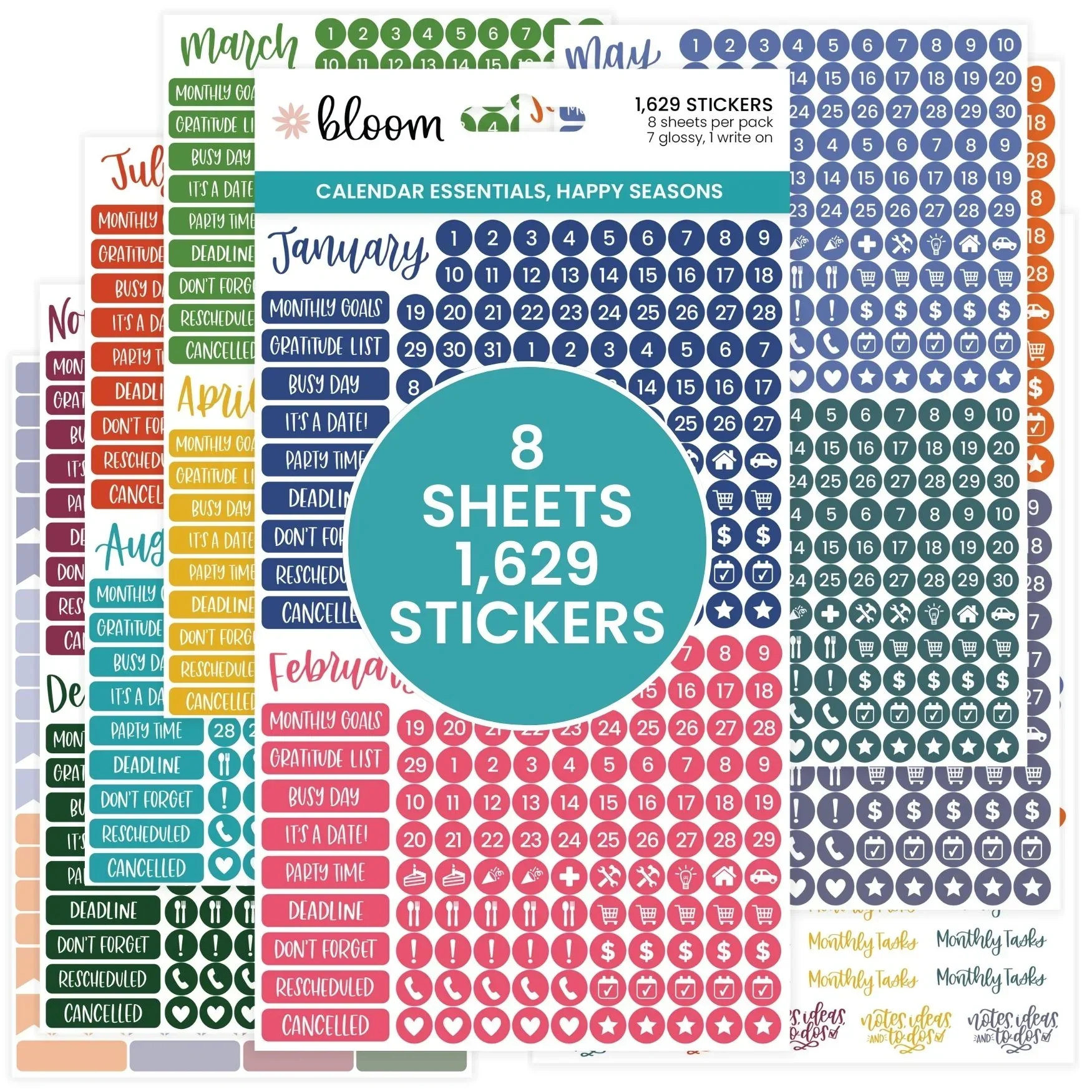 Planner Stickers | Calendar Essentials – Happy Seasons