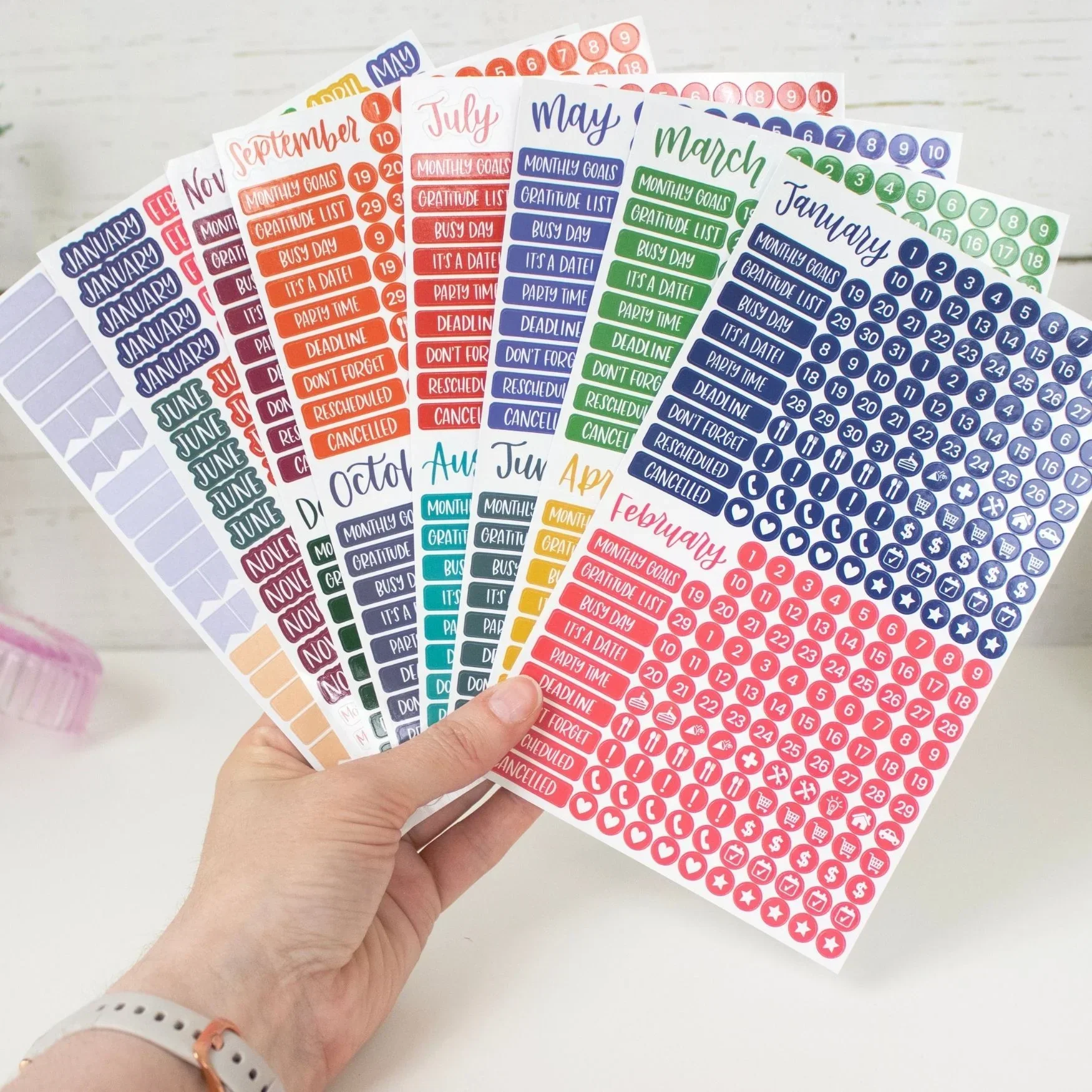 Planner Stickers | Calendar Essentials – Happy Seasons - Image 2