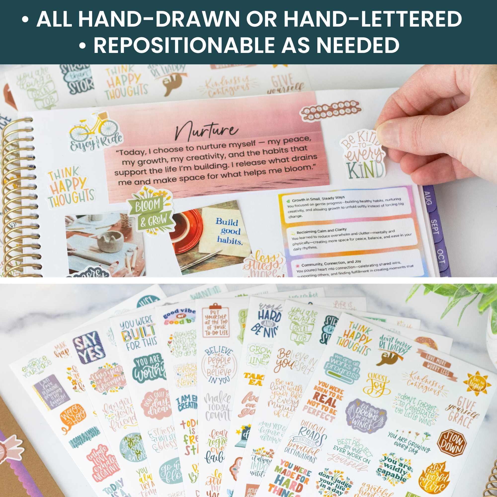 Planner Stickers | Inspirational Quotes – Cool Tones - Image 4