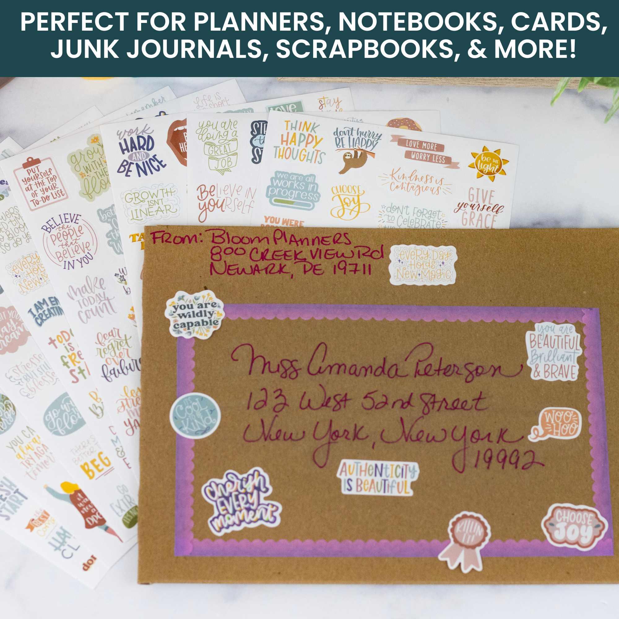 Planner Stickers | Inspirational Quotes – Cool Tones - Image 5